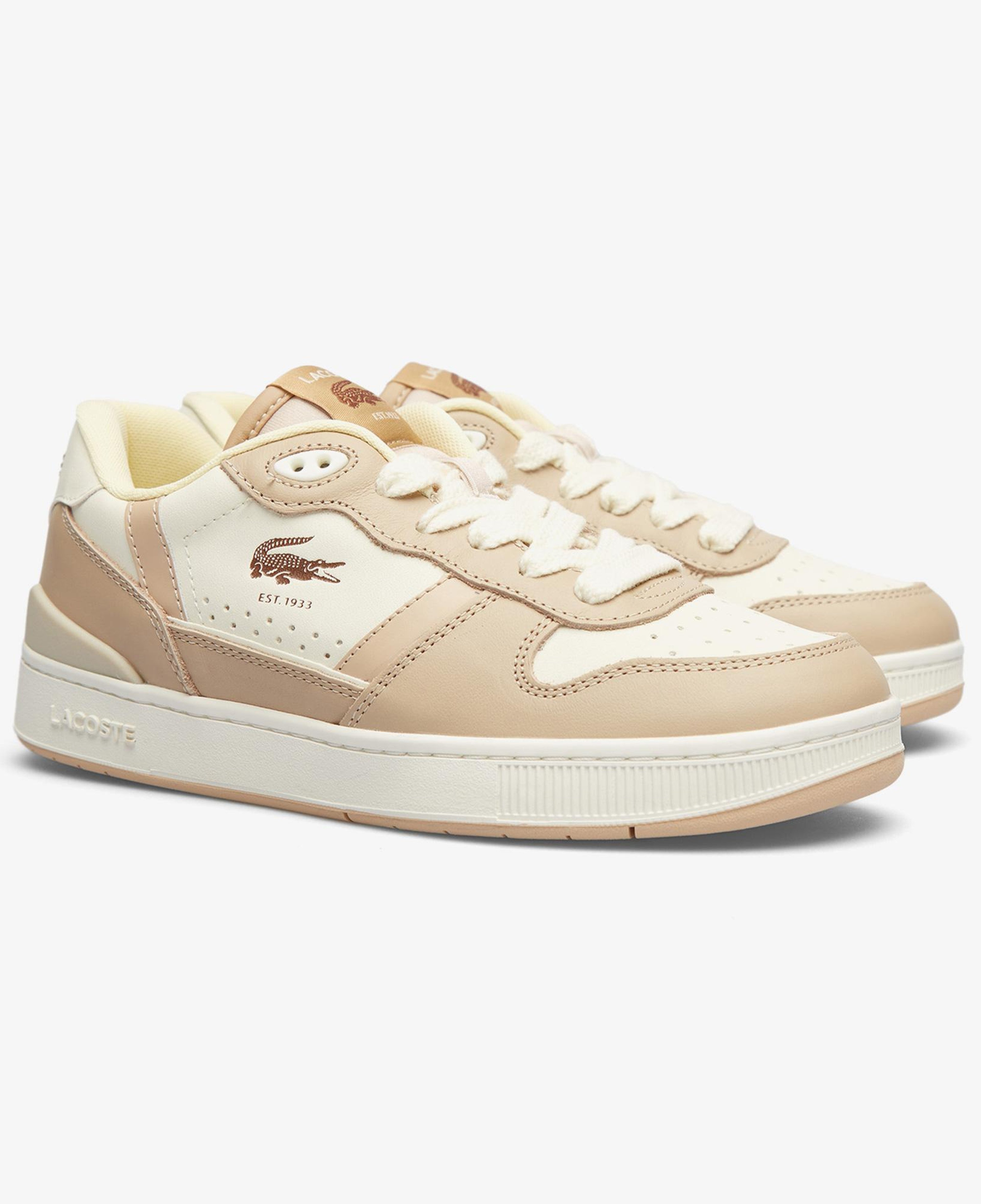 Lacoste T-Clip Kadın Bej Sneaker