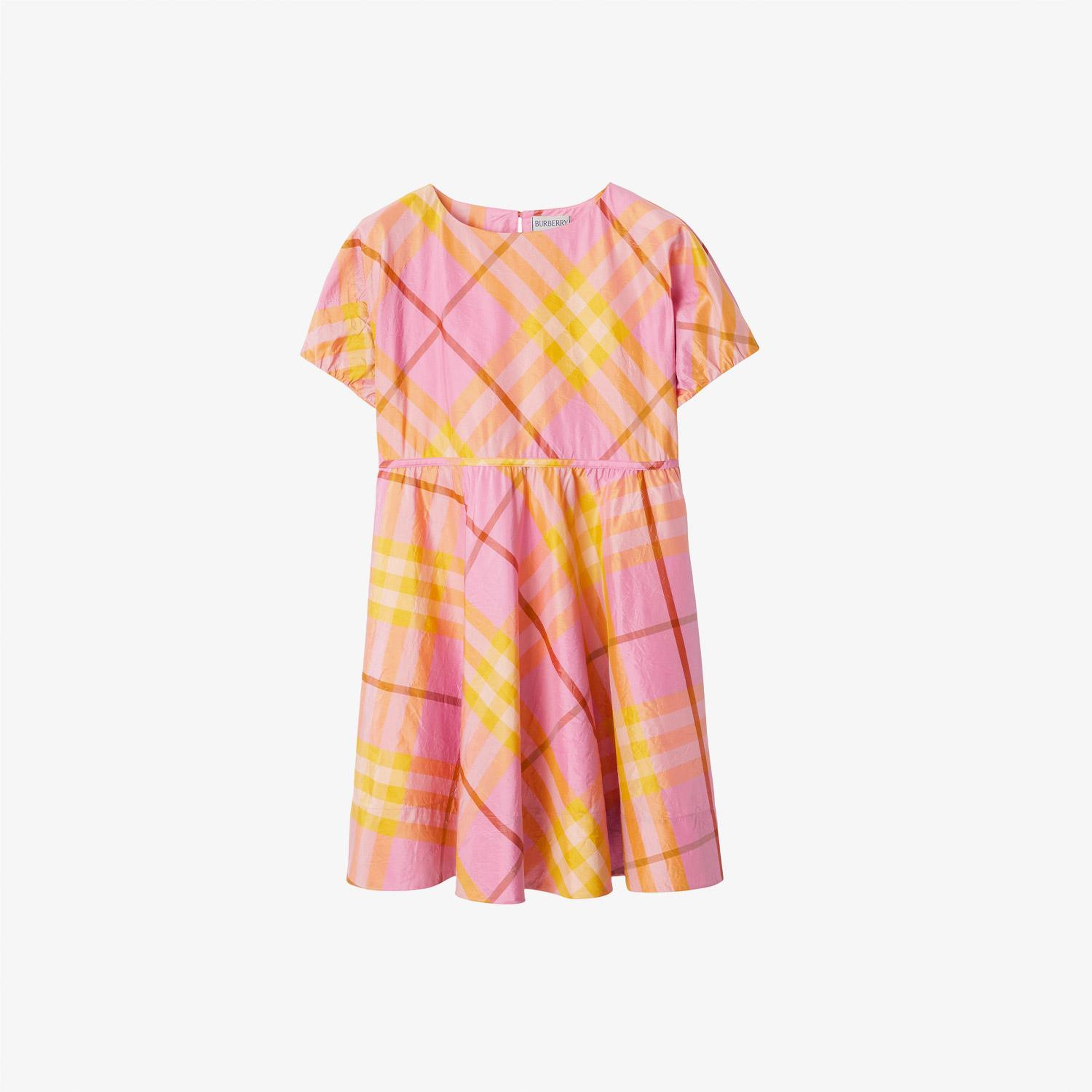 Burberry Çocuk Pembe İpek Elbise