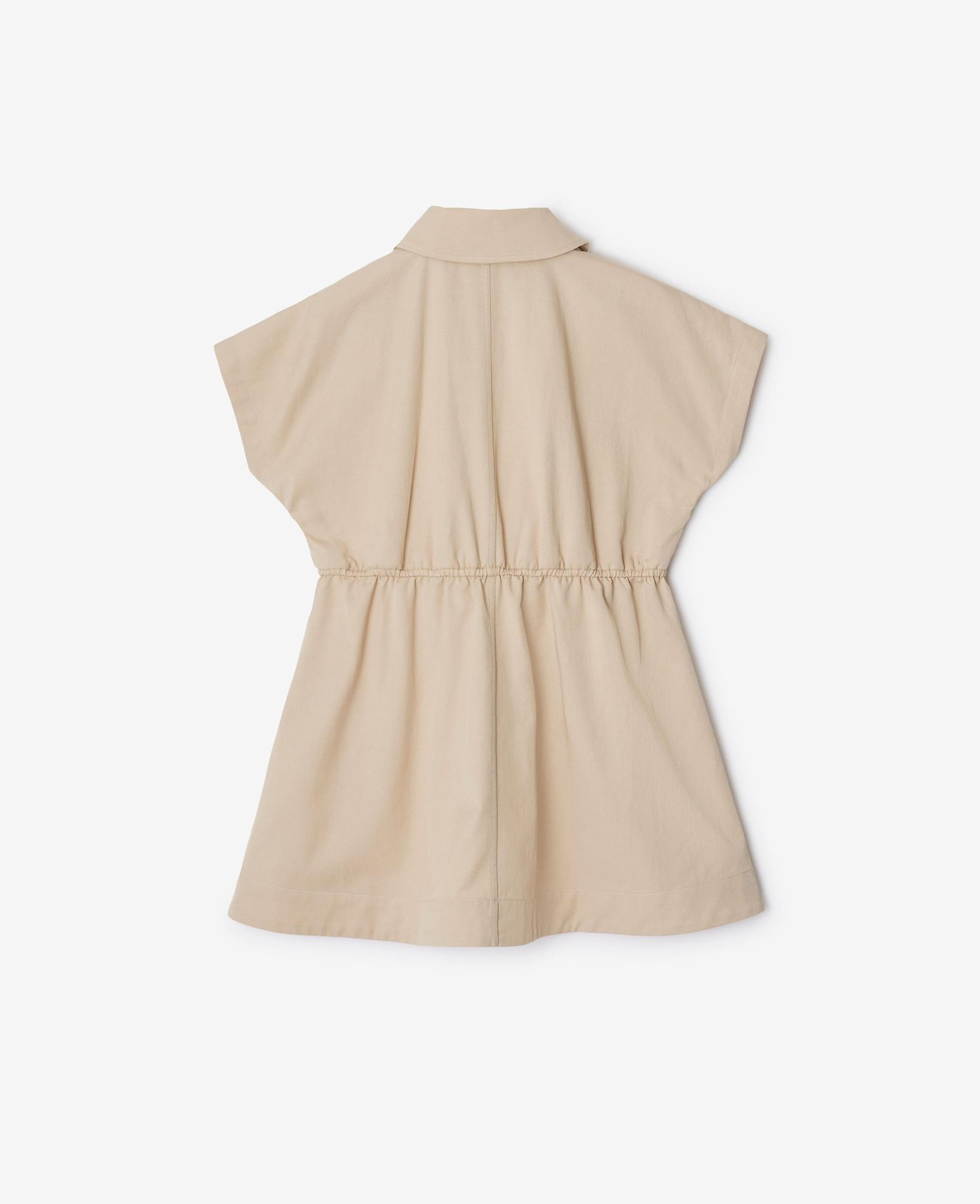 Burberry Cynthie Cotton Blend Çocuk Bej Elbise