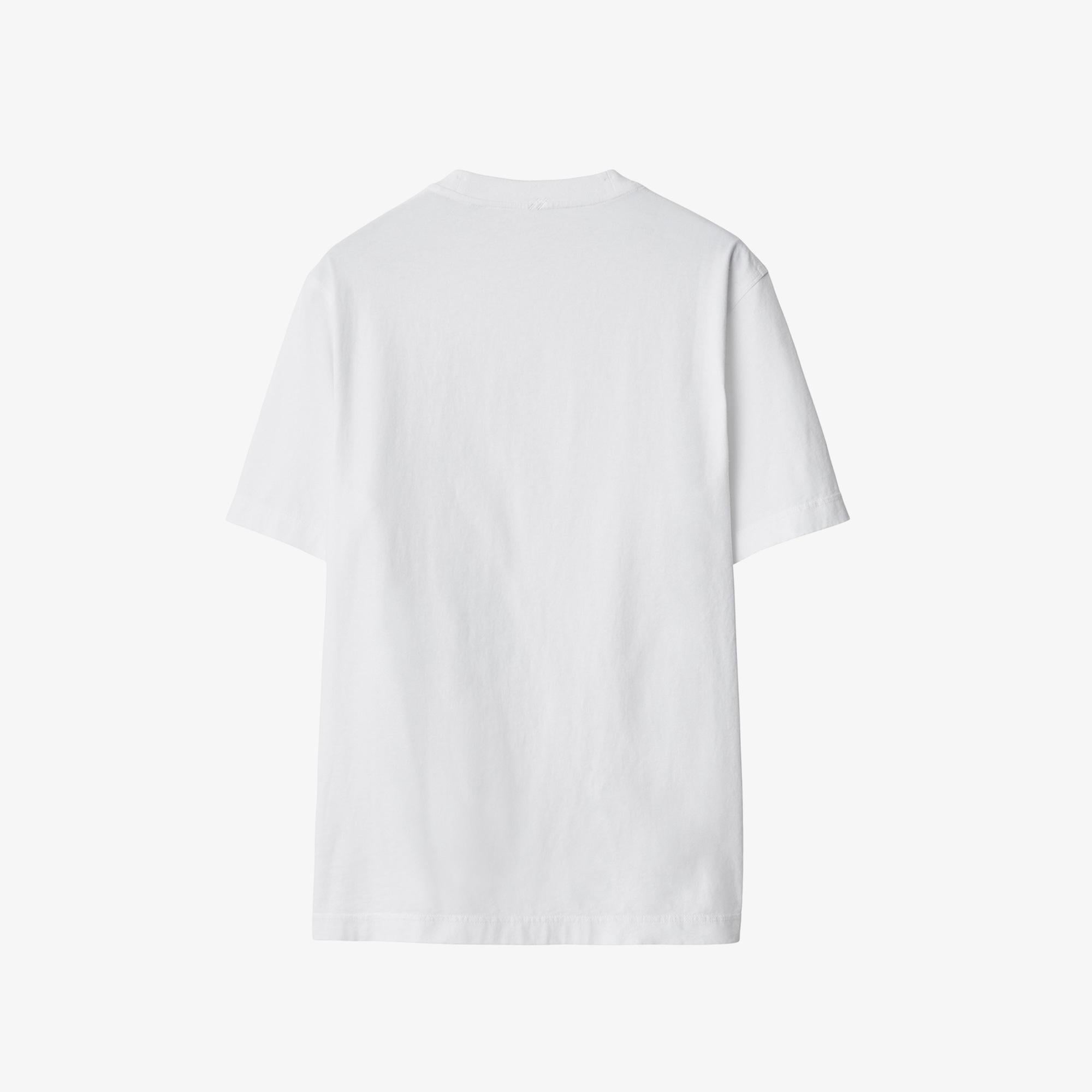 Erkek Beyaz Pamuk T-Shirt