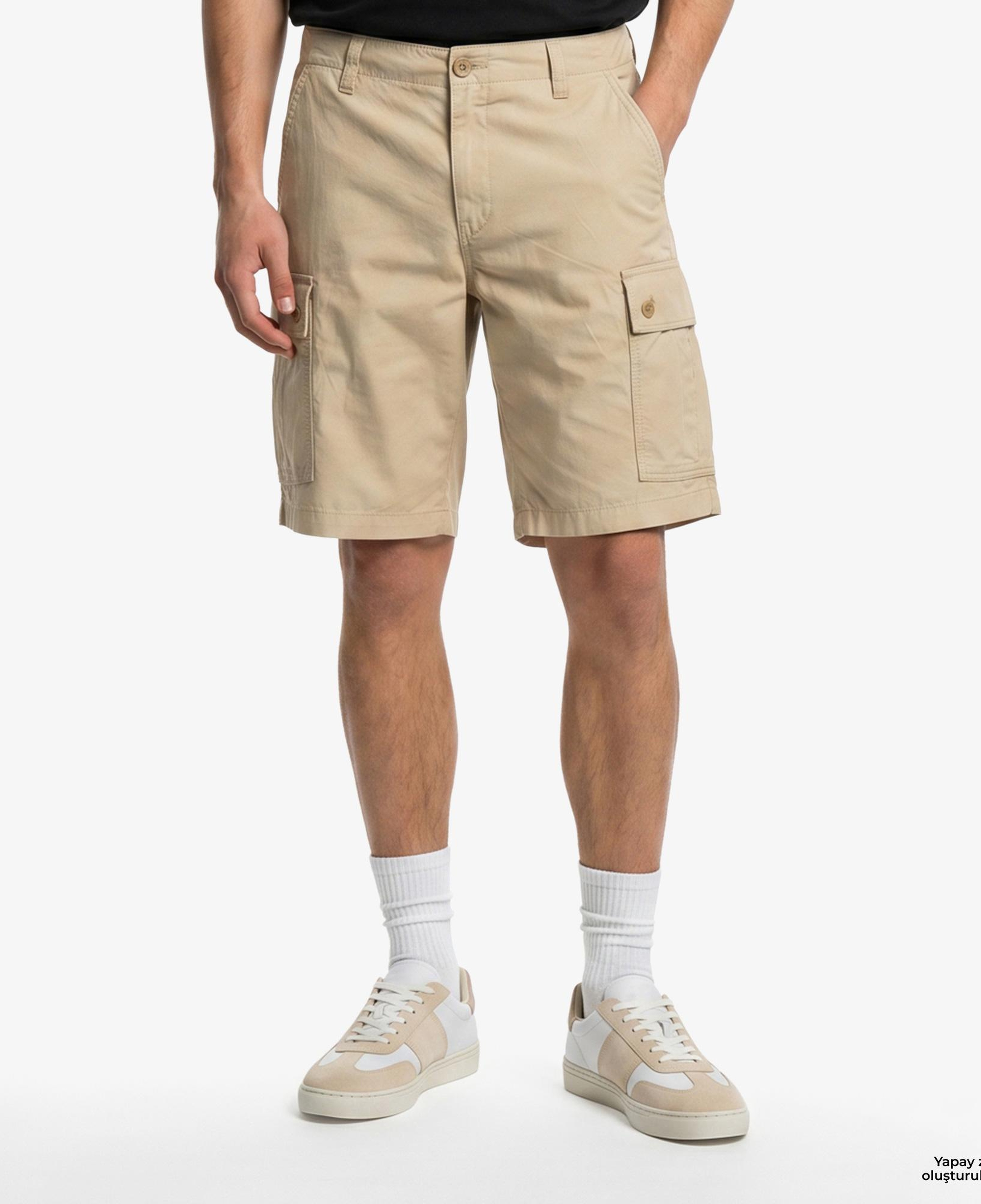 Timberland Poplin Cargo Erkek Bej Şort