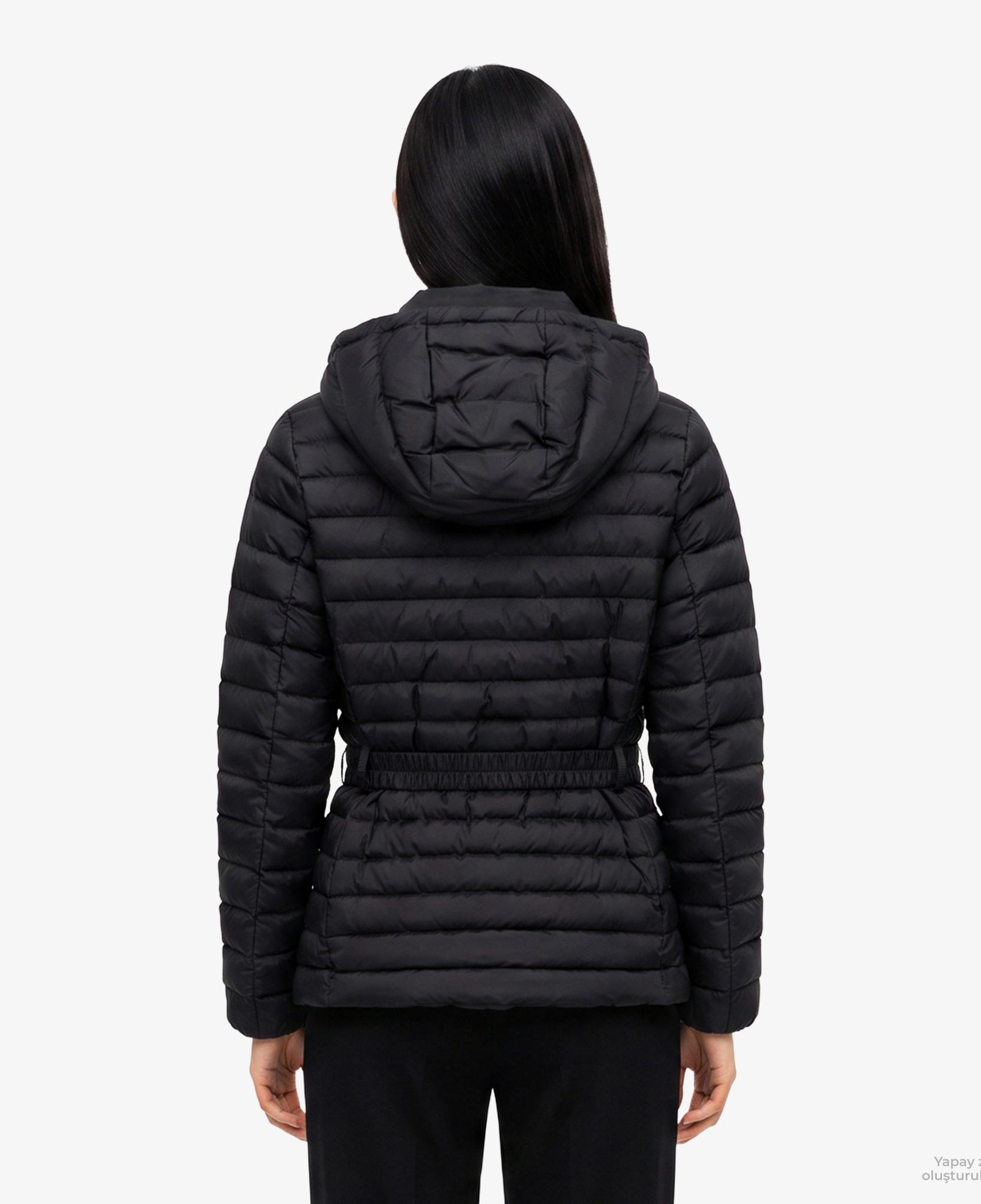 Calvin Klein Belted Puffer Kadın Siyah Ceket