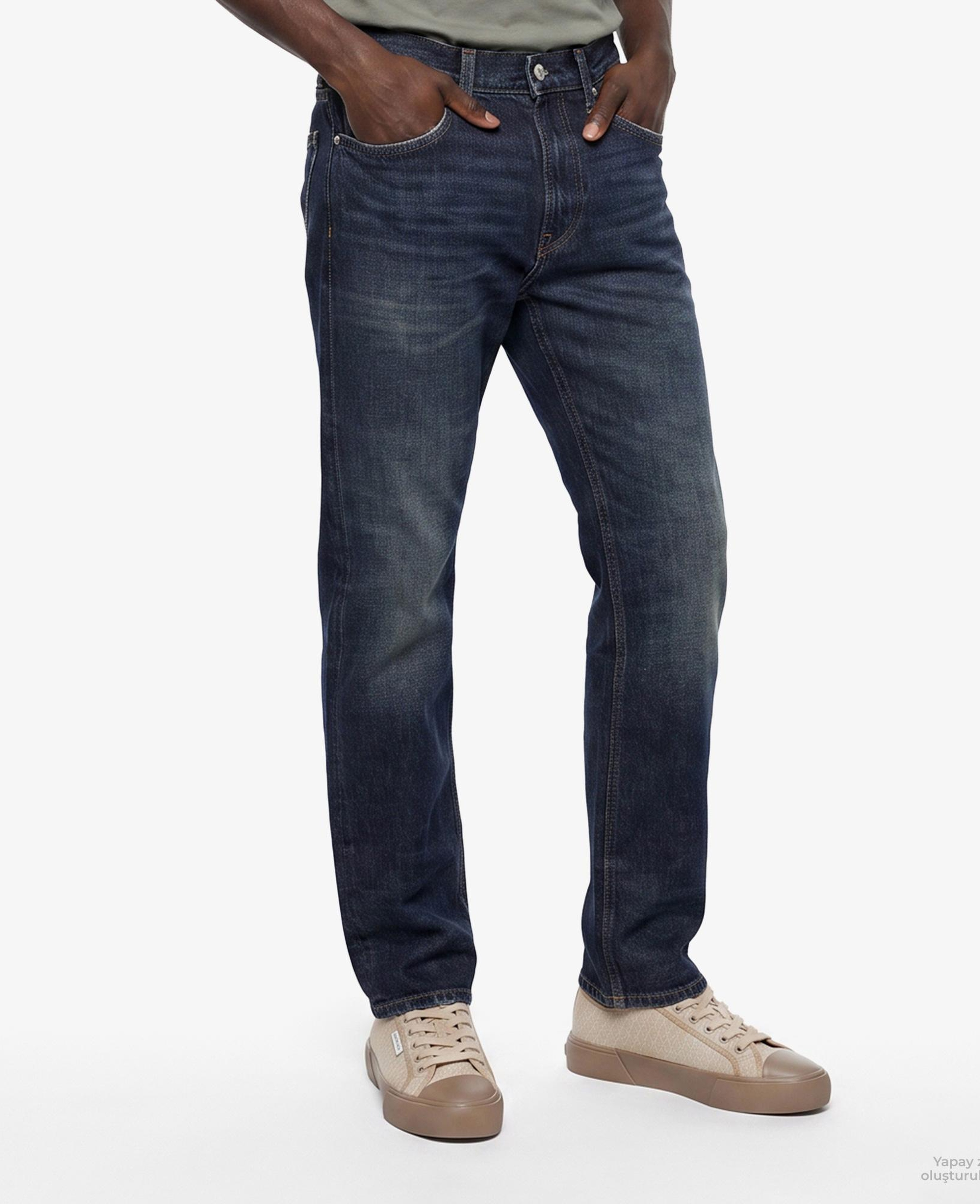 Calvin Klein 90S Straight Timber Erkek Mavi Jean