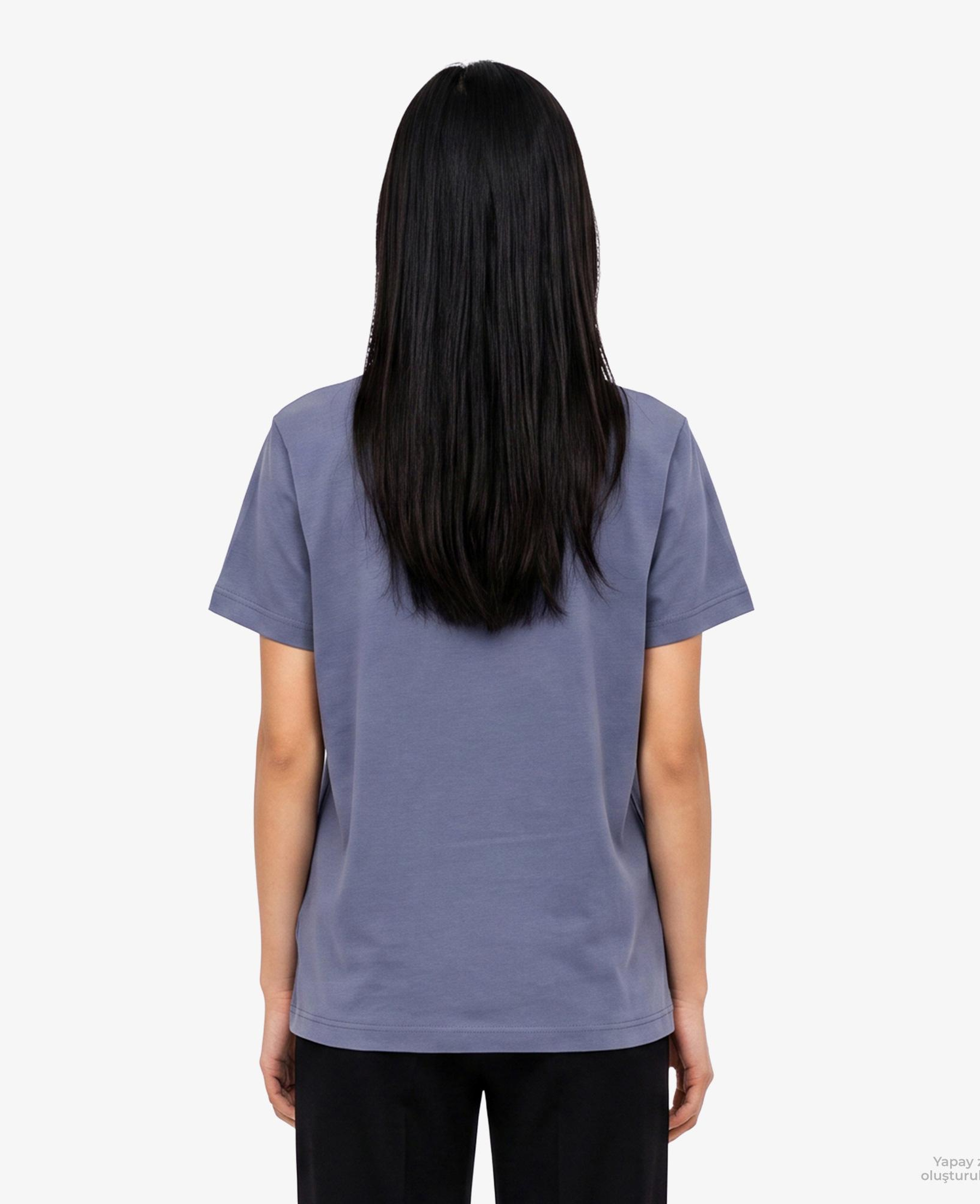Calvin Klein 20S Classic Logo Kadın Mavi T-Shirt