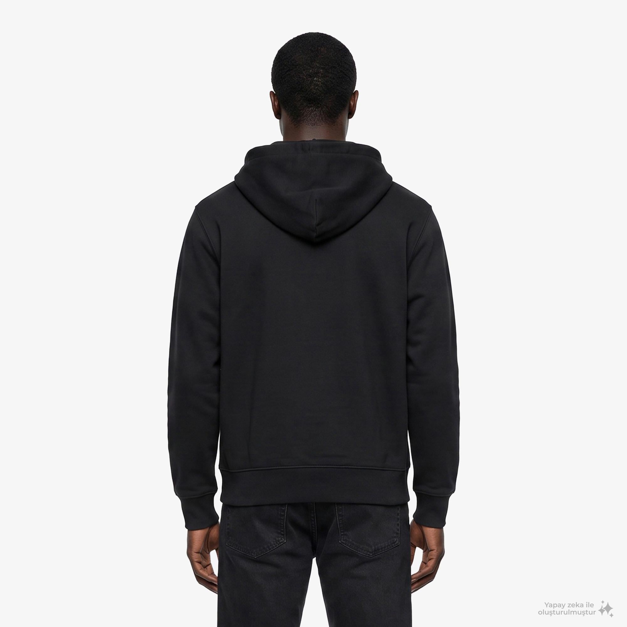 Calvin Klein Terry Micro Monologo Erkek Siyah Sweatshirt