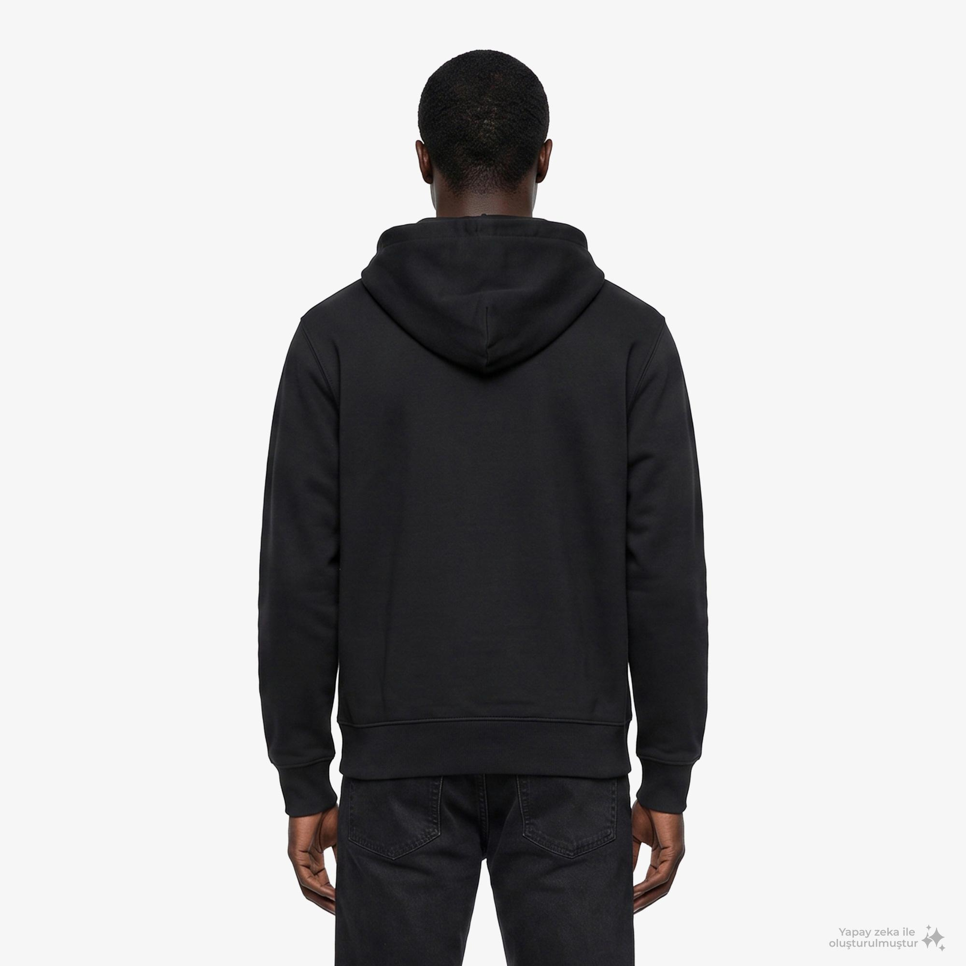 Calvin Klein Terry Micro Monologo Erkek Siyah Sweatshirt