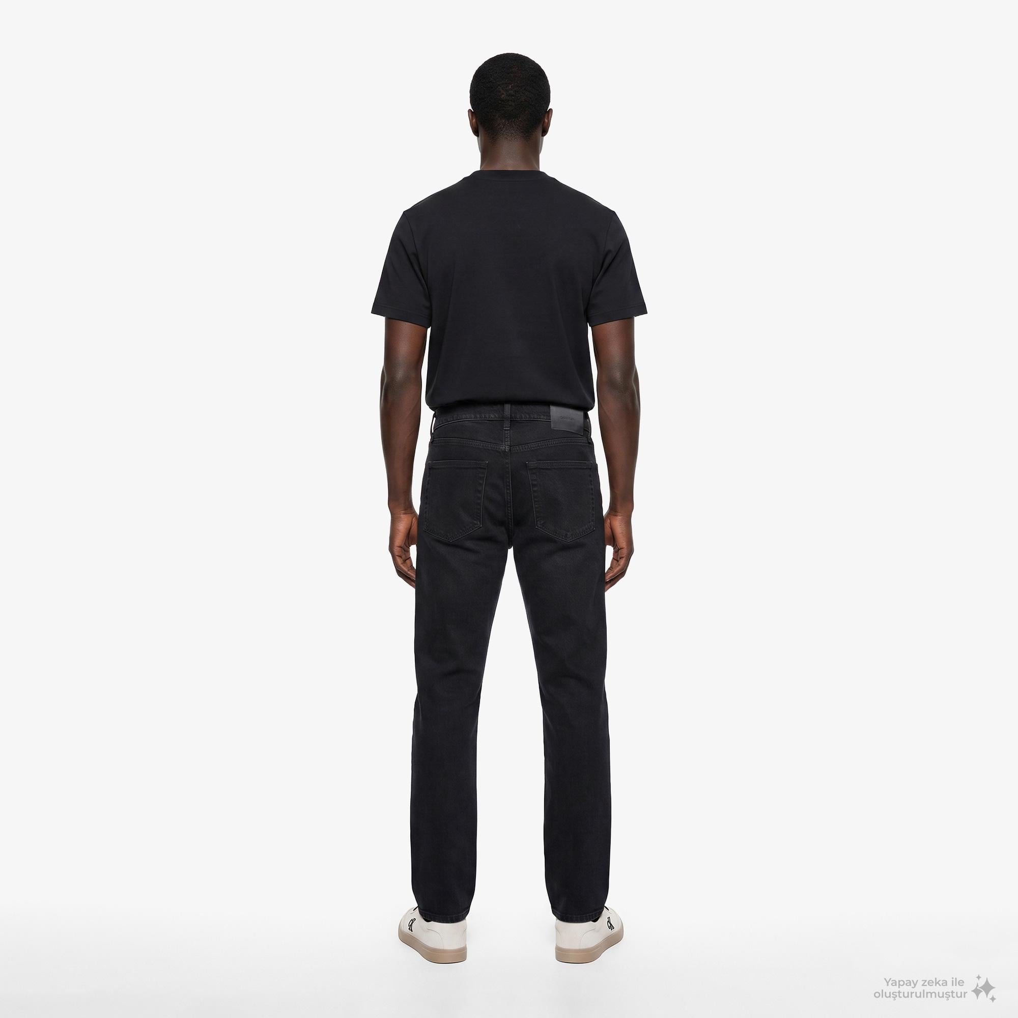 Calvin Klein Slim Straight Wall Street Black Erkek Siyah Jean