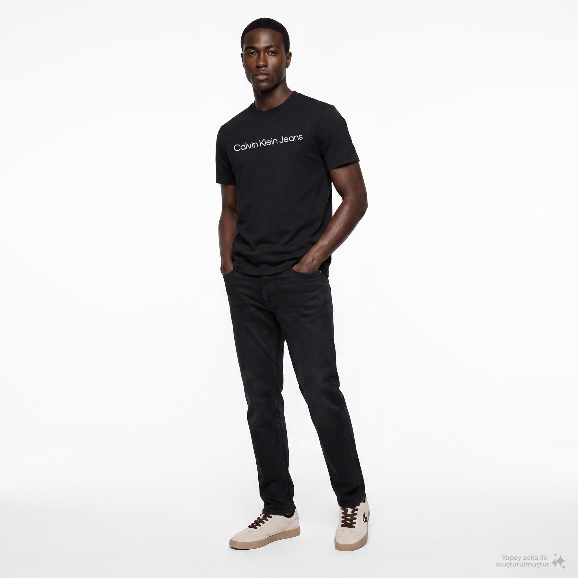 Calvin Klein Regular Institutional Logo Erkek Siyah T-Shirt