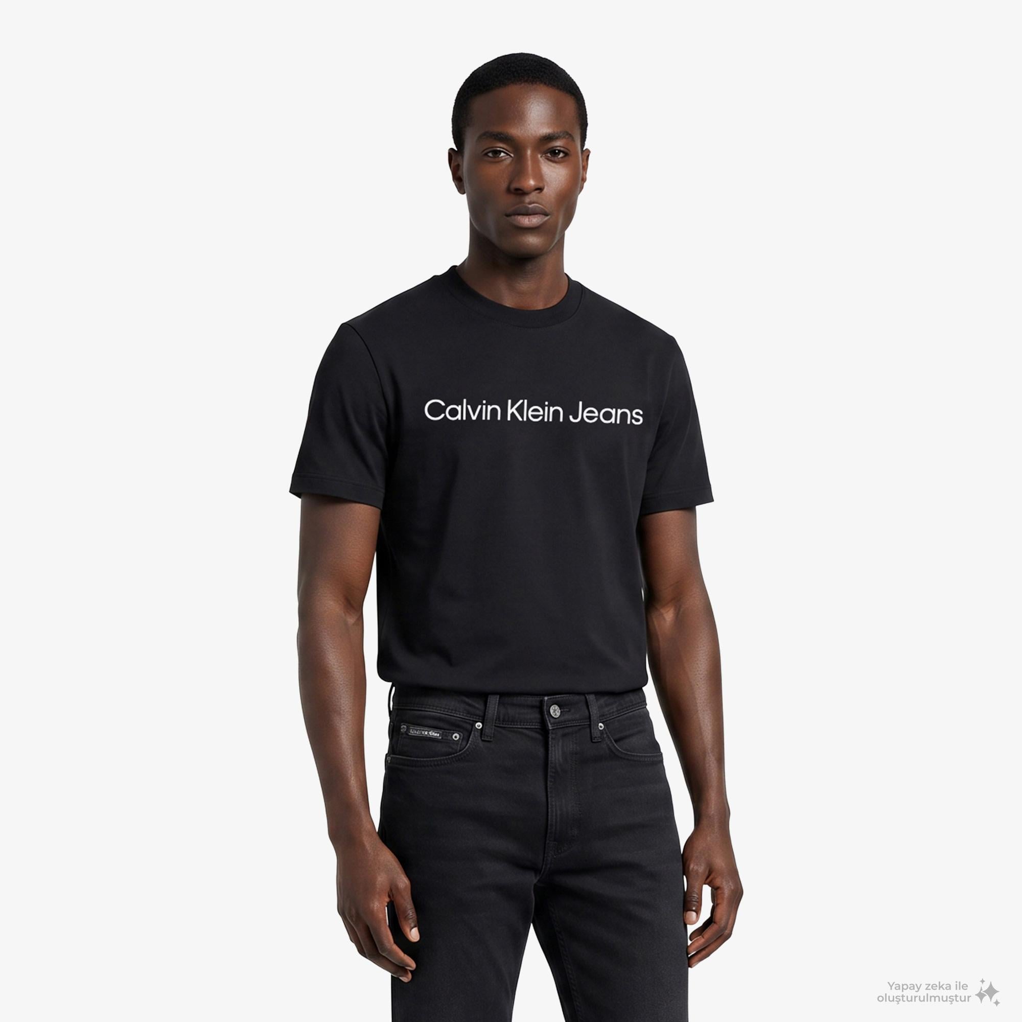 Calvin Klein Regular Institutional Logo Erkek Siyah T-Shirt