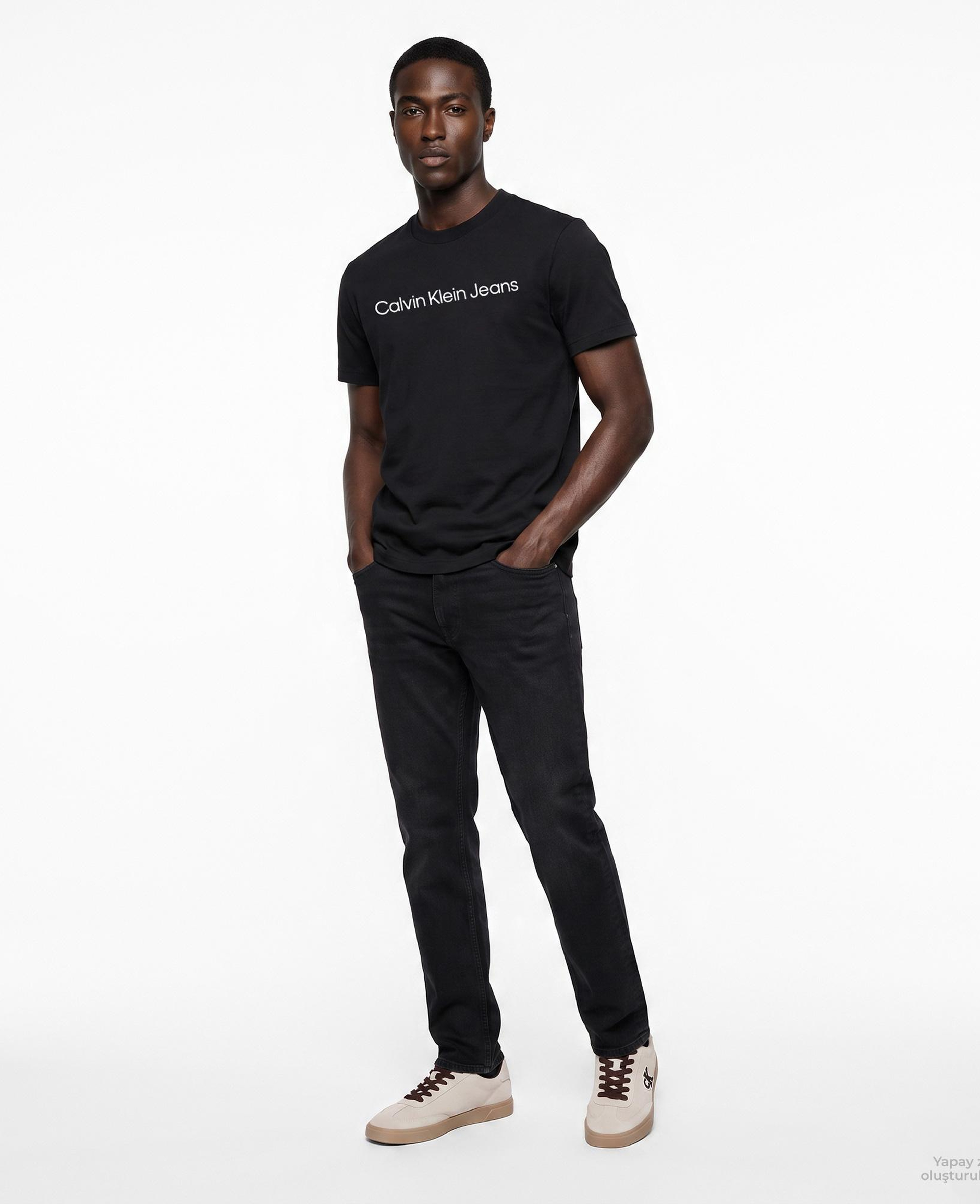 Calvin Klein Regular Institutional Logo Erkek Siyah T-Shirt
