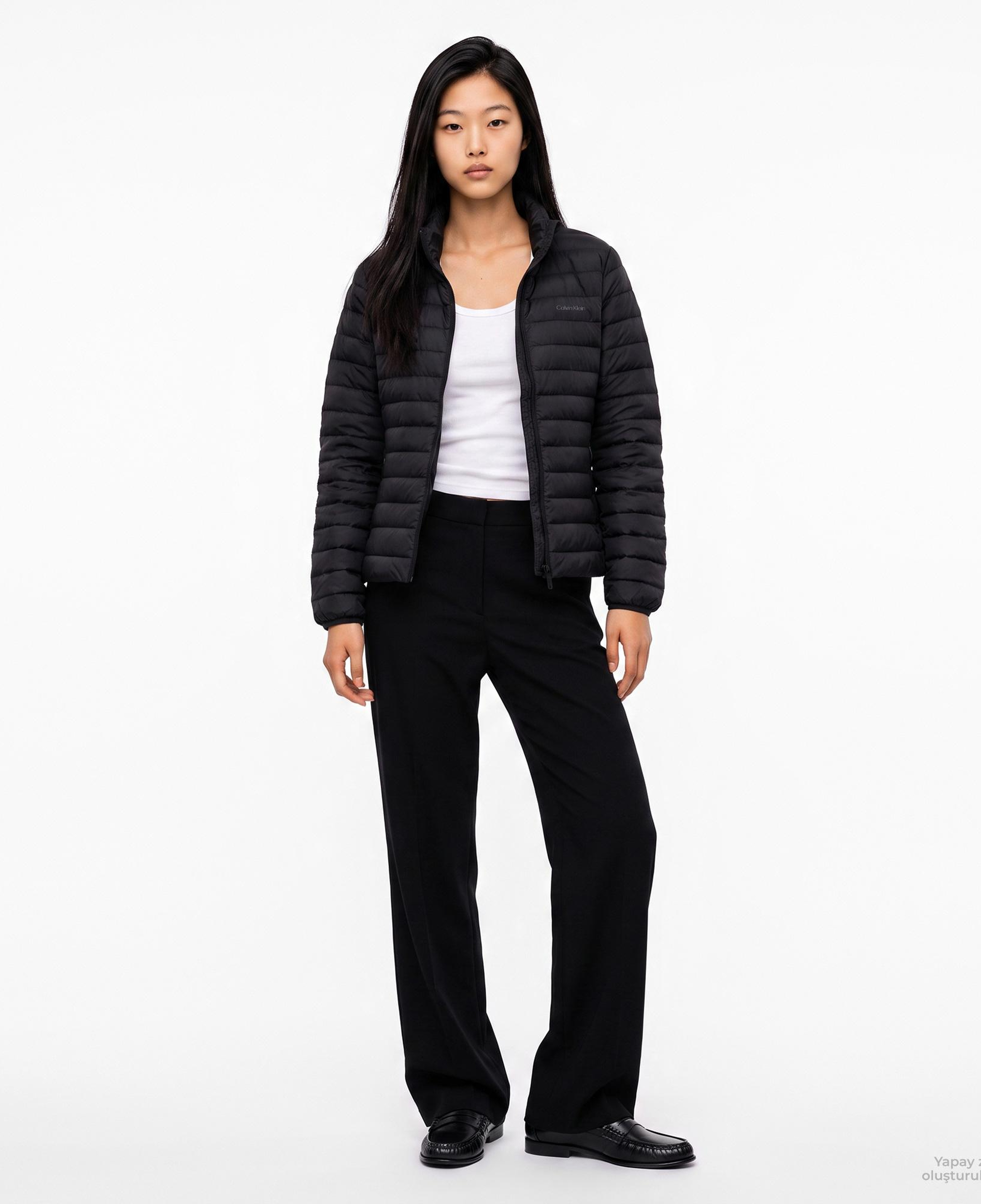 Calvin Klein Short Packable Puffer Kadın Siyah Ceket