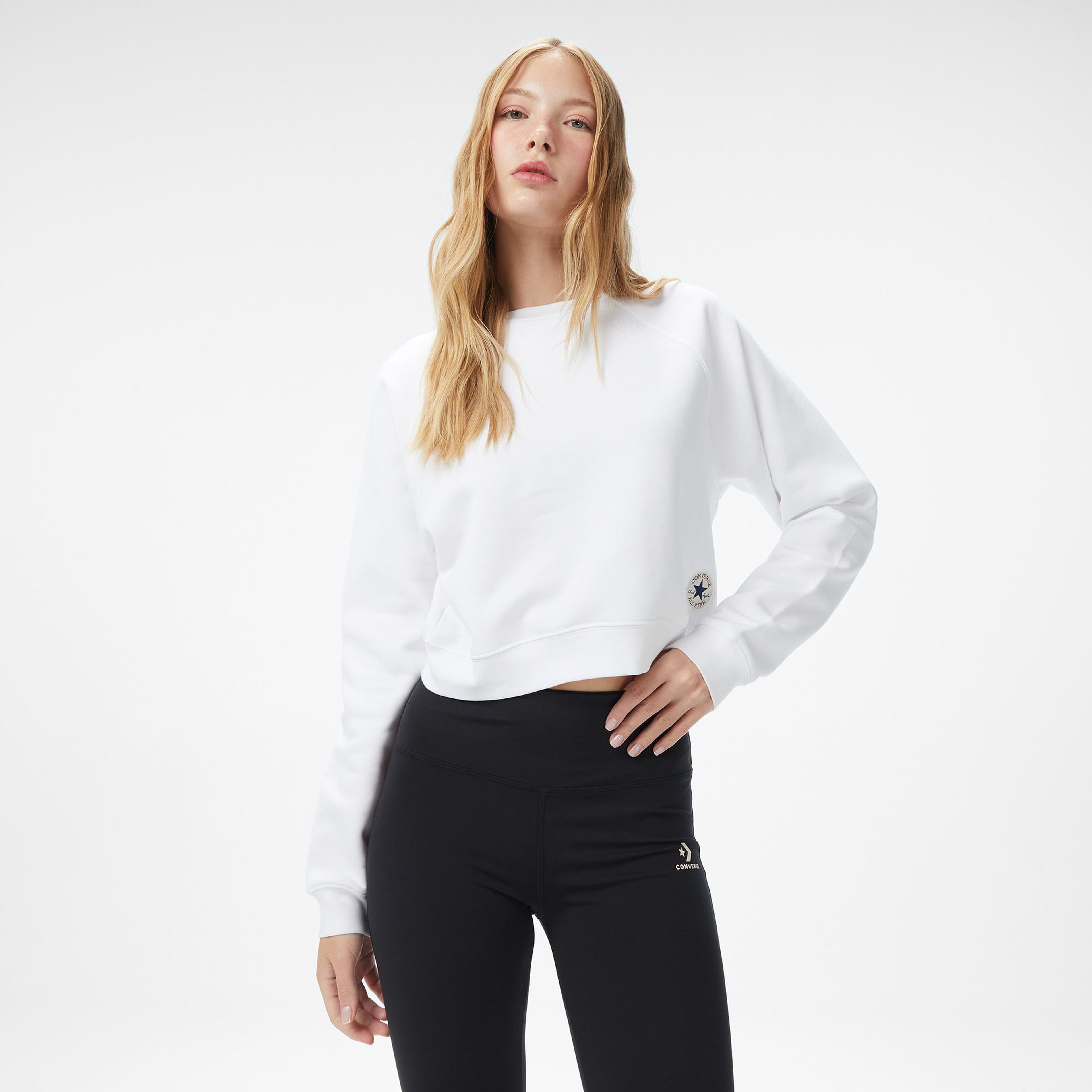 Converse Kadın Beyaz Sweatshirt