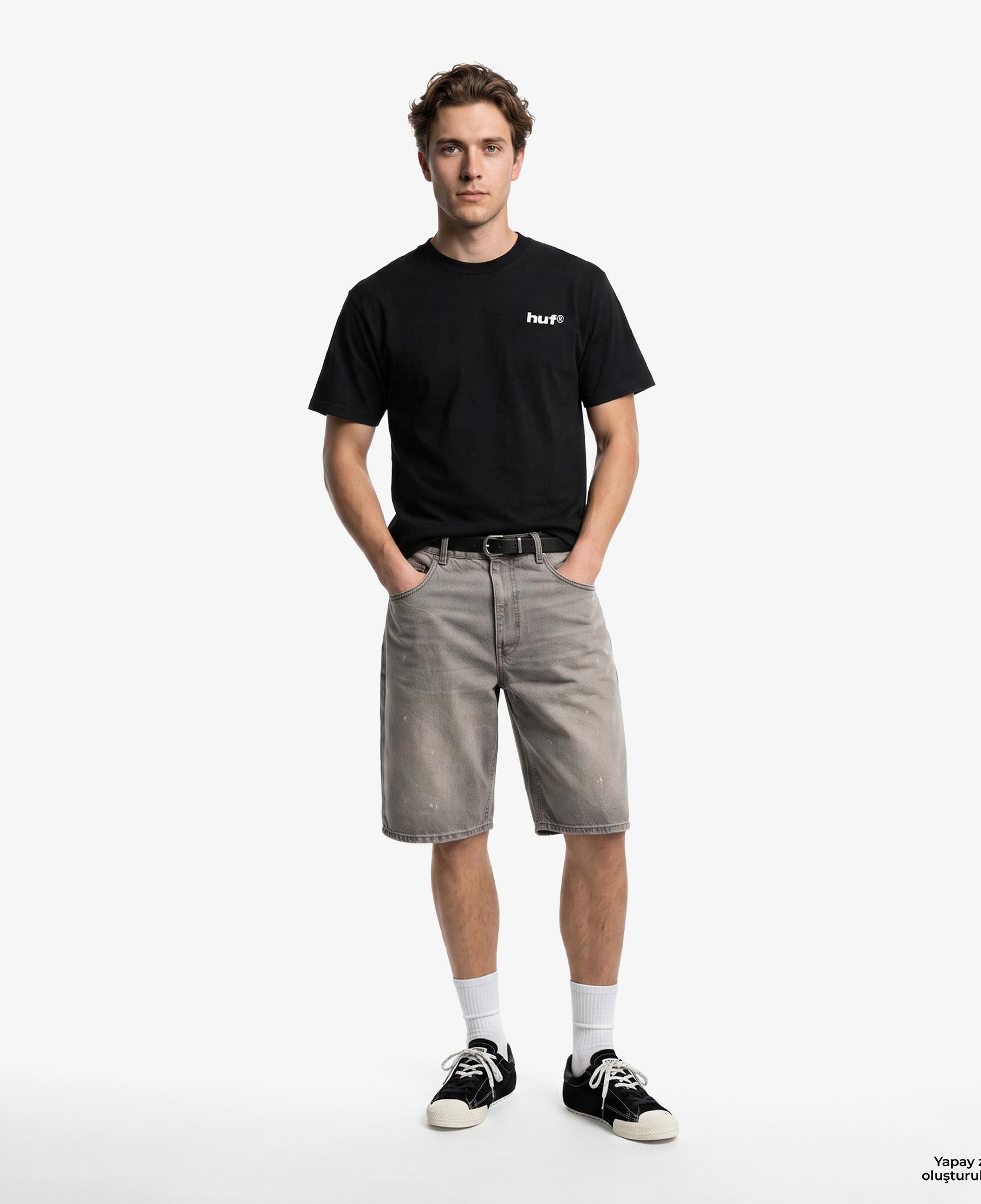 Huf Gimme The Loot Erkek Siyah T-Shirt