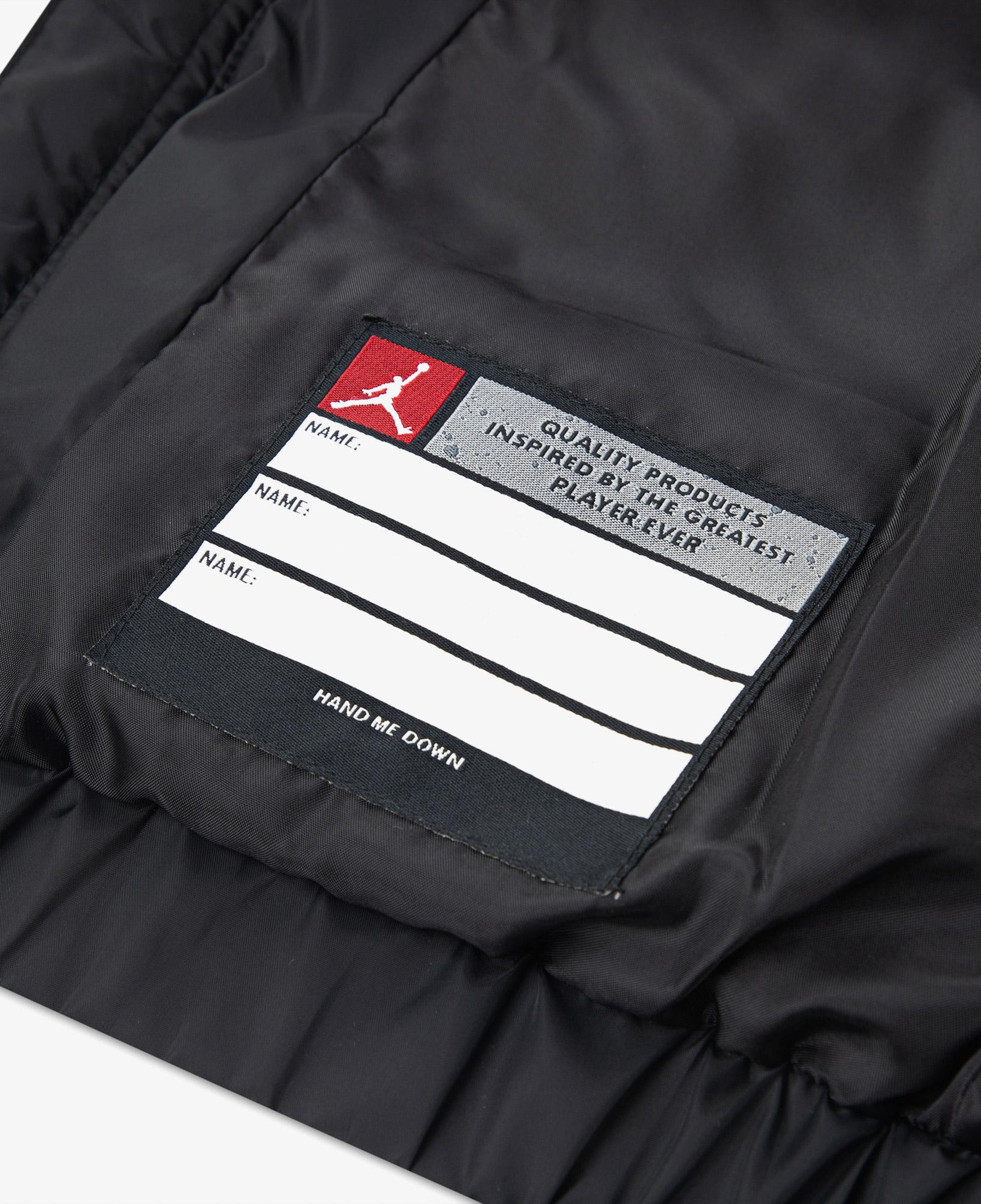 Jordan Renk Bloklu Puffer Çocuk Siyah Mont