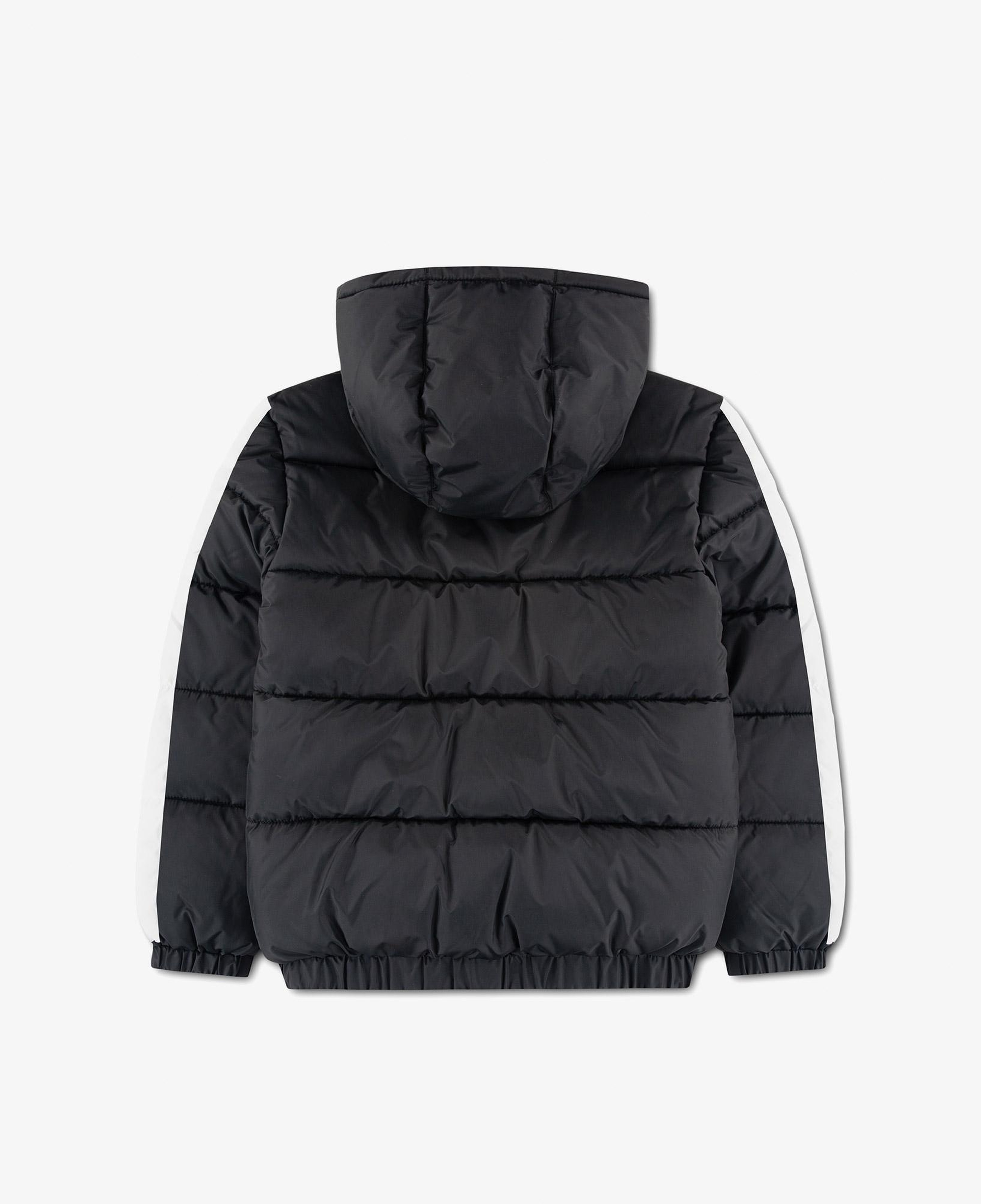 Jordan Renk Bloklu Puffer Çocuk Siyah Mont