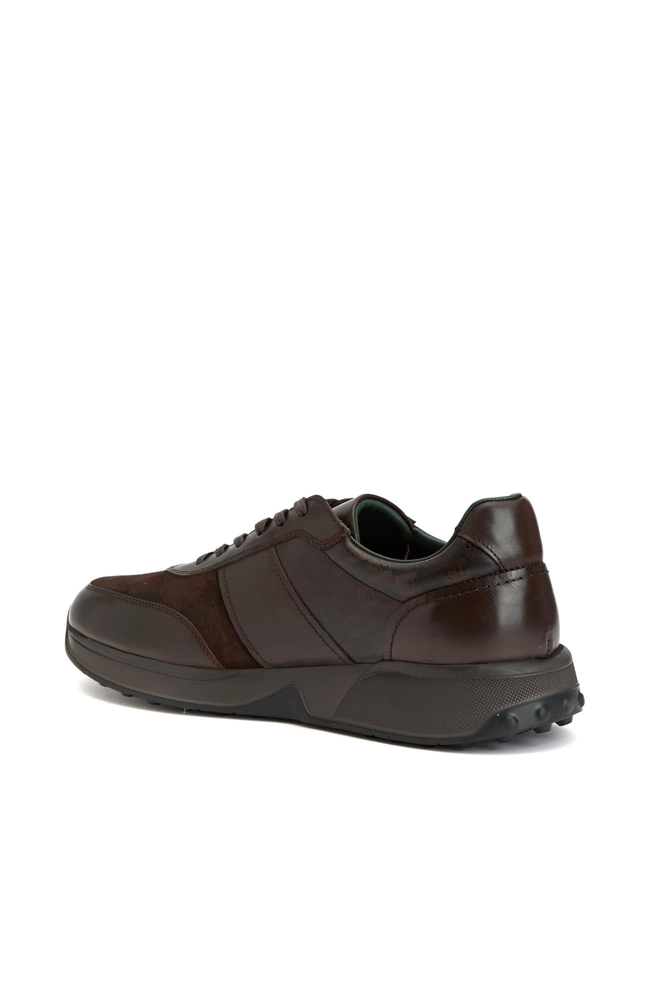 George Hogg Erkek Kahverengi Deri Sneaker