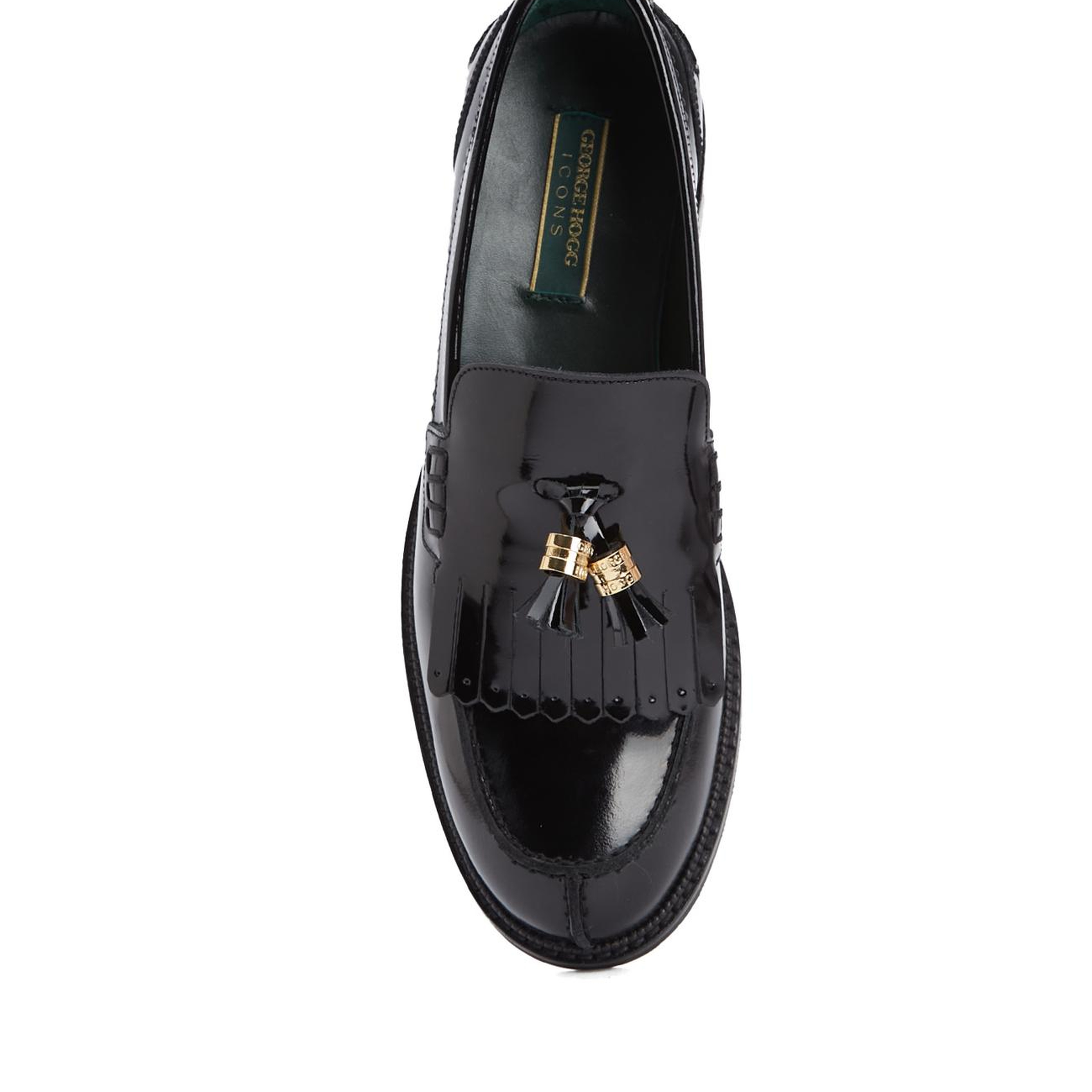 George Hogg Icons Kadın Siyah Püskül Detaylı Rugan Loafer