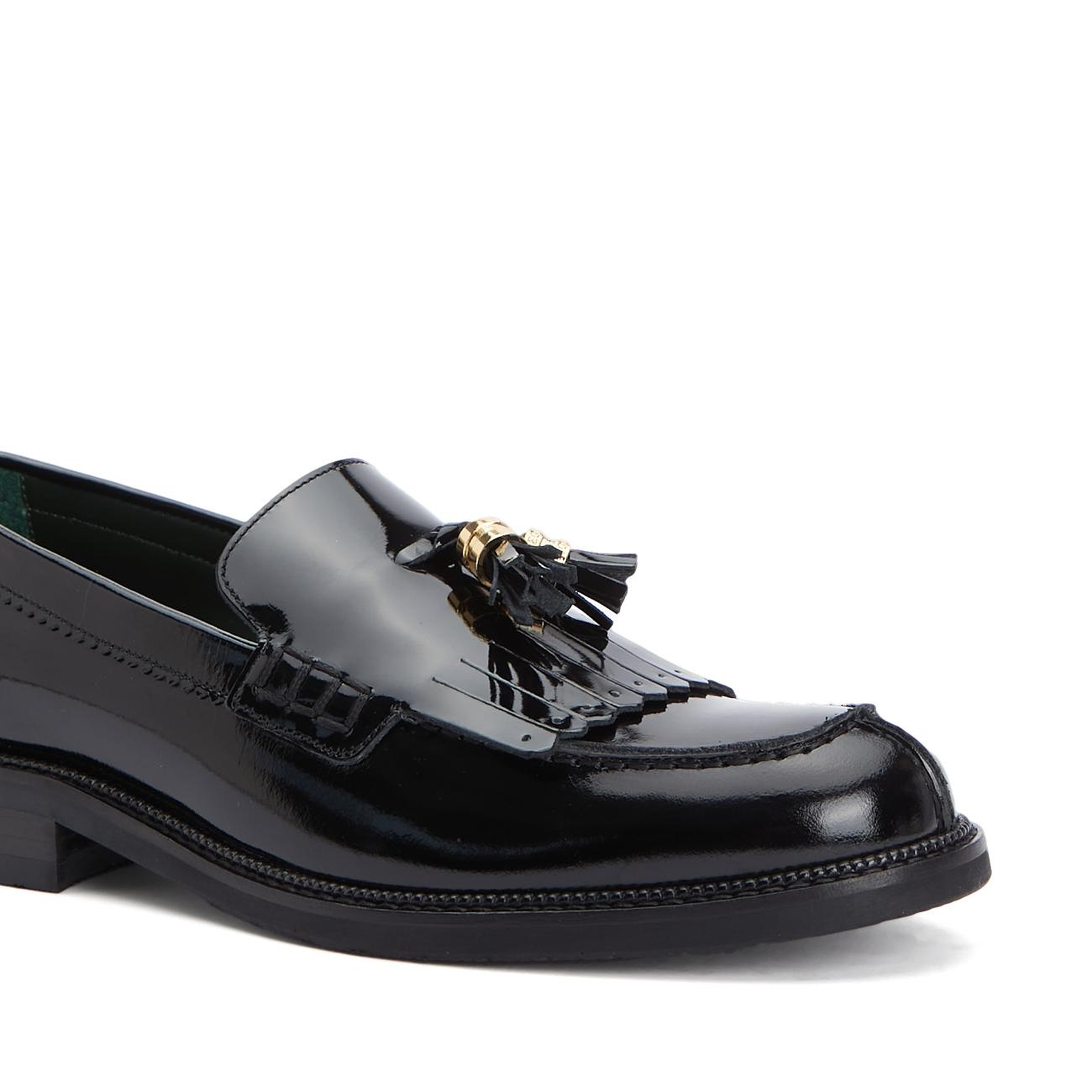 George Hogg Icons Kadın Siyah Püskül Detaylı Rugan Loafer