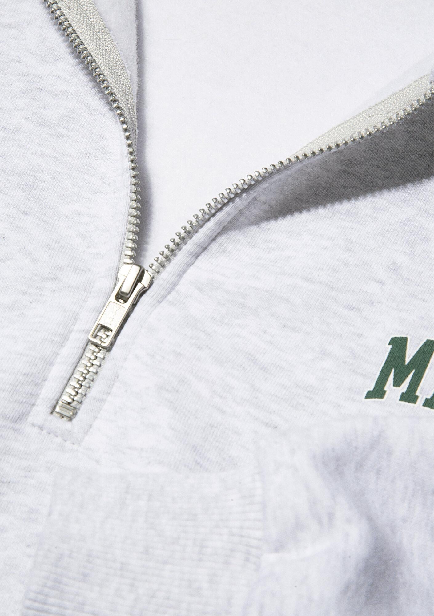 Mavi Mavi Logo Baskılı Yarı Fermuarlı Gri Sweatshirt 1S10179-85438