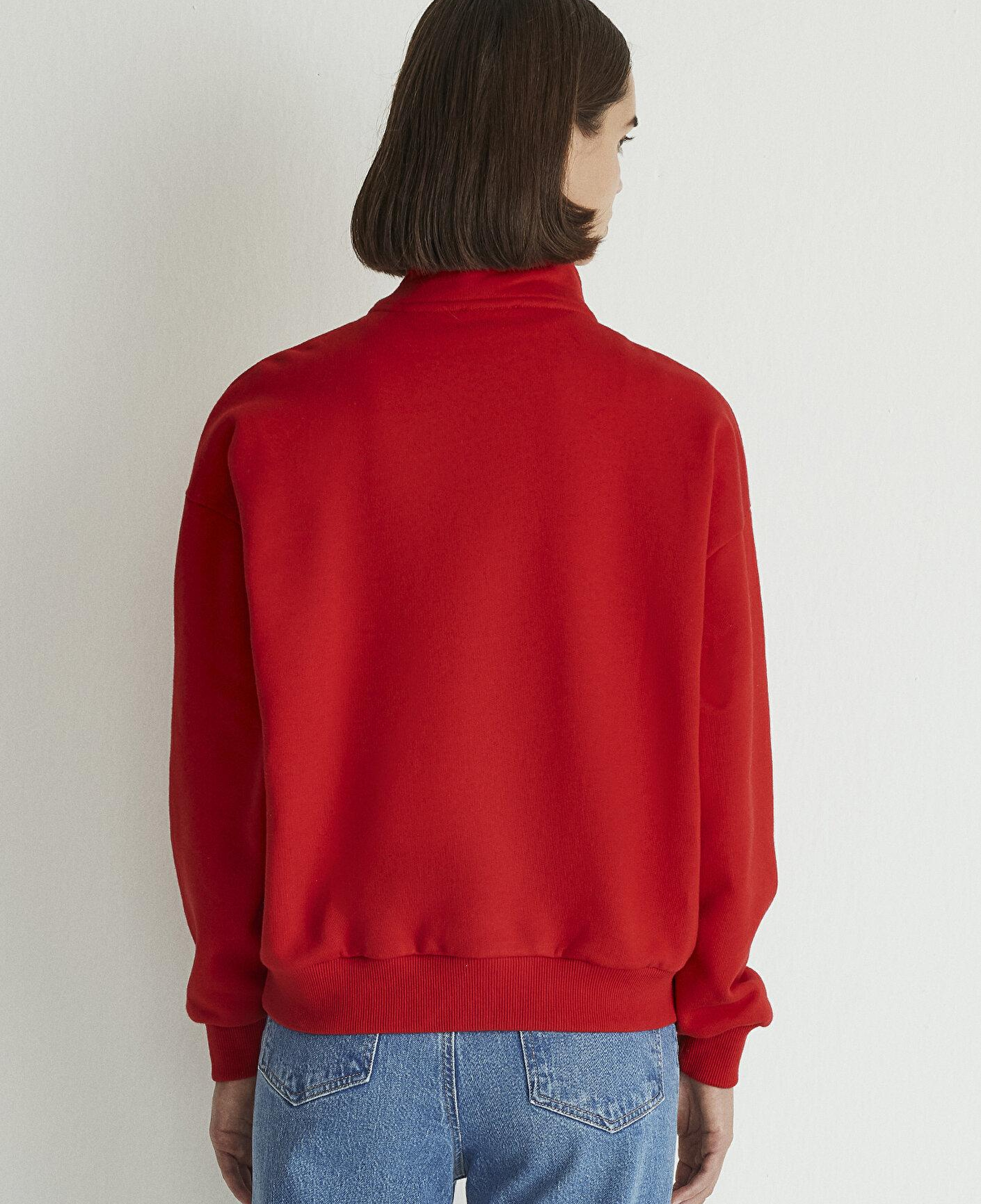 Mavi Mavi Logo Baskılı Yarı Fermuarlı Kırmızı Sweatshirt 1S10179-86417