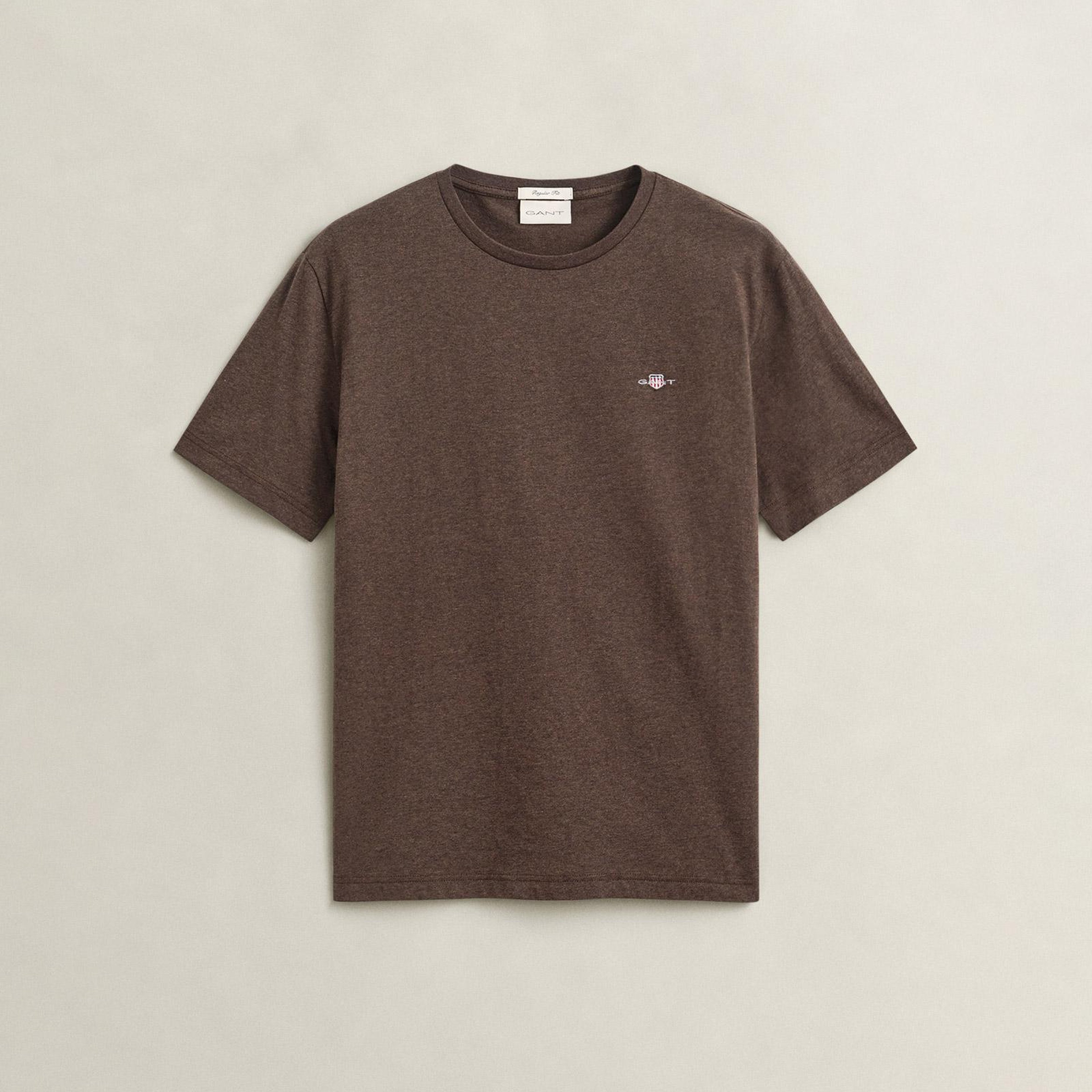 GANT Erkek Kahverengi Regular Fit T-Shirt