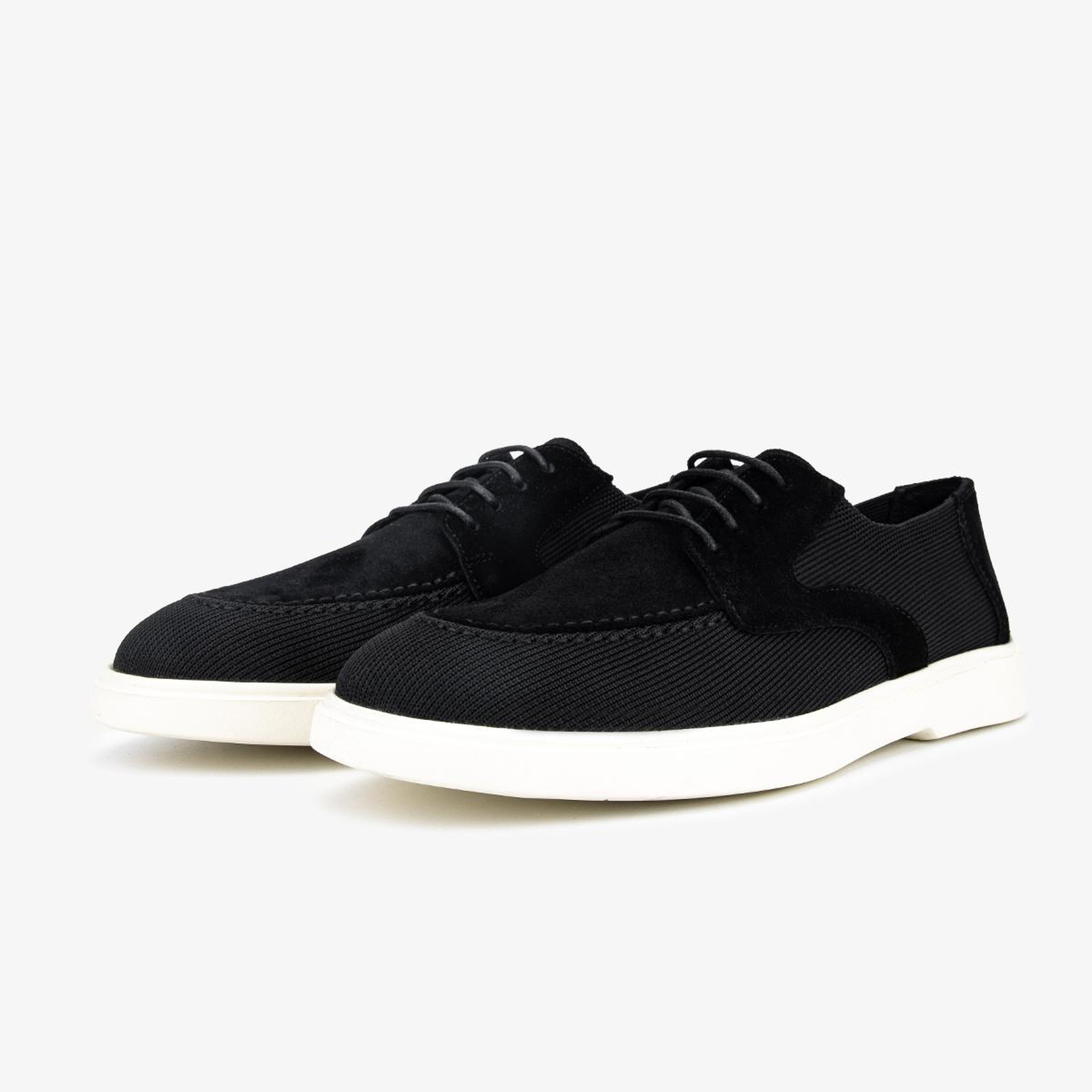 Valmenti Erkek Deri & Tekstil Siyah Casual Ayakkabı