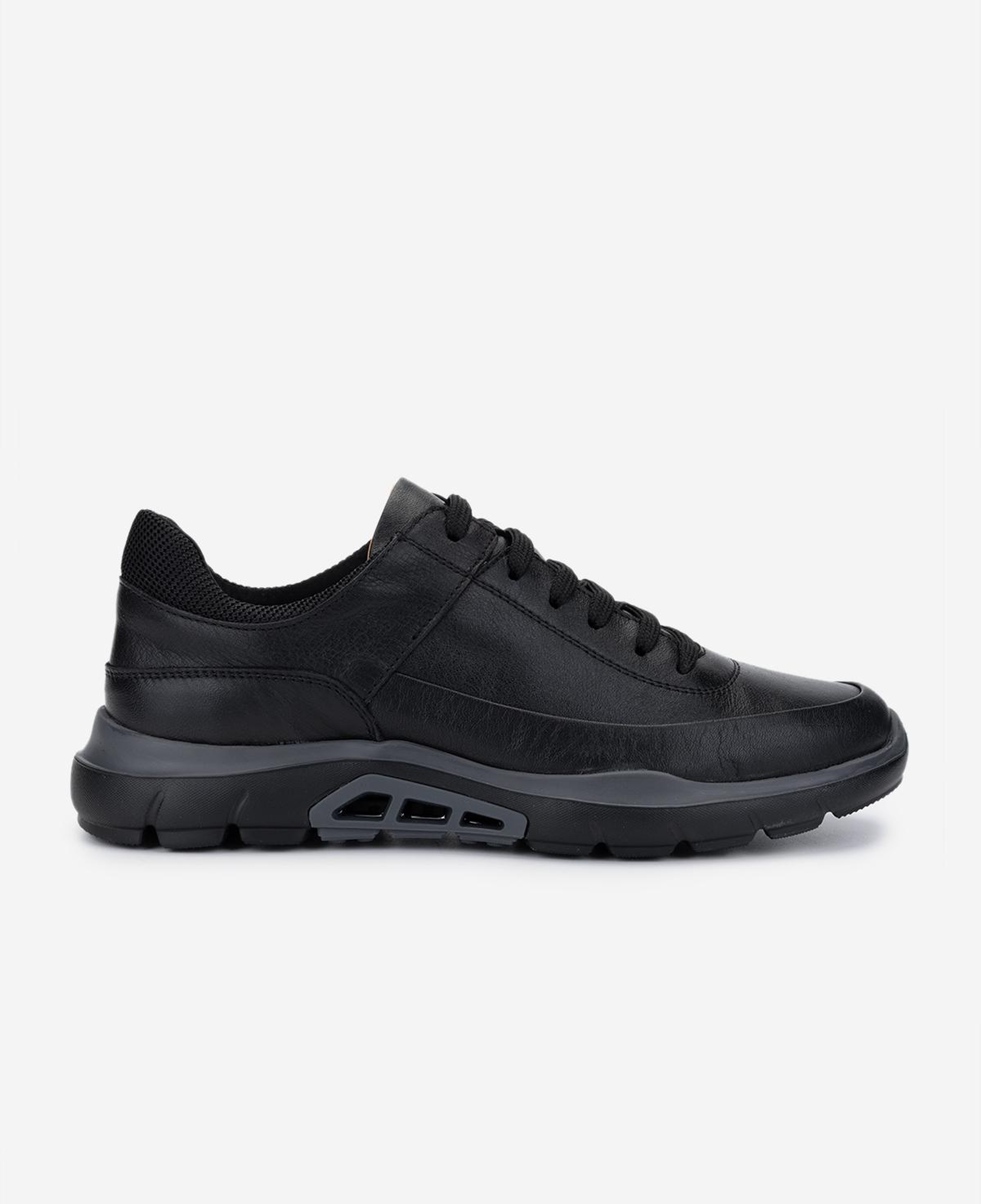 Valmenti Erkek Hakiki Deri Siyah Casual Ayakkabı
