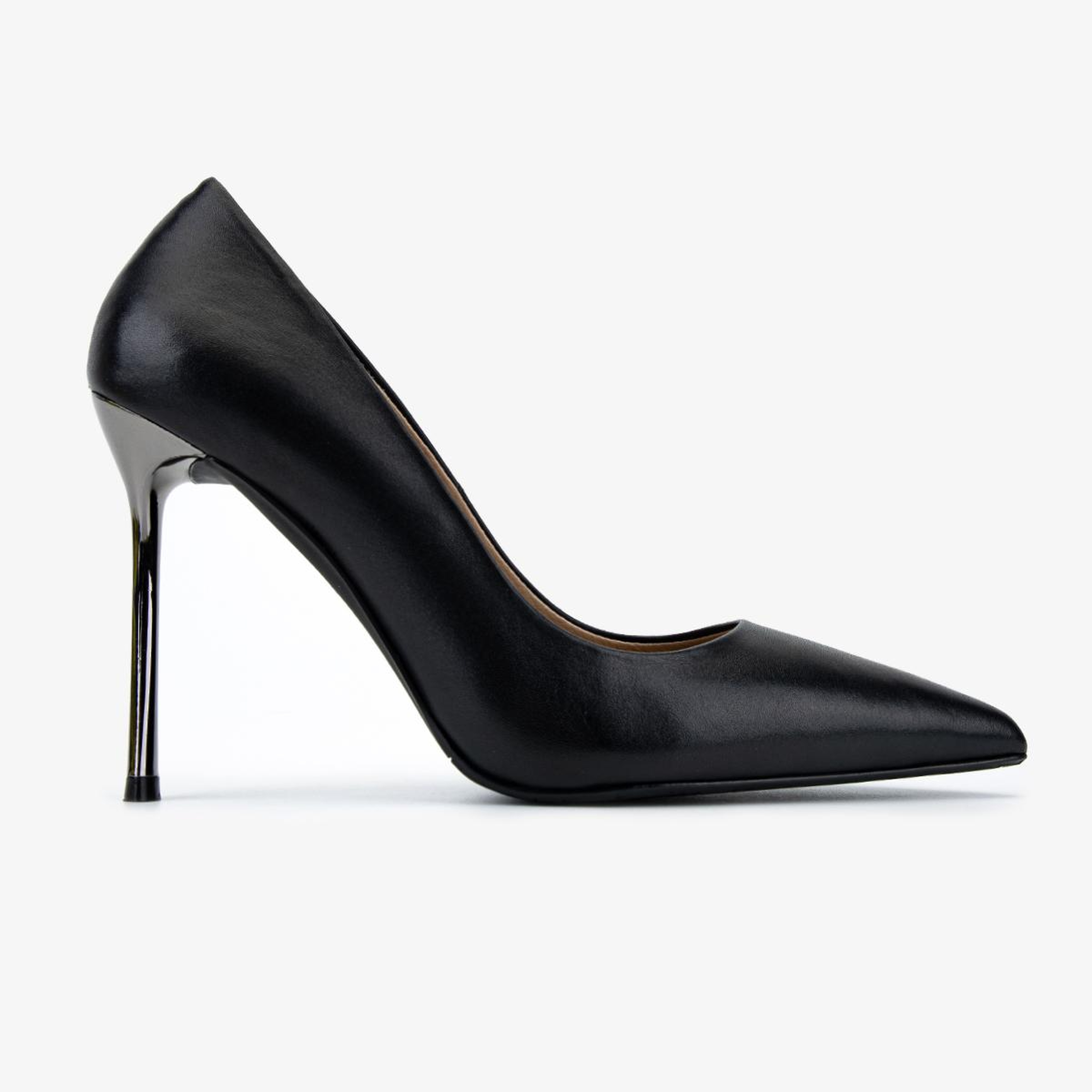 Valmenti Kadın Hakiki Deri Siyah Stiletto Ayakkabı