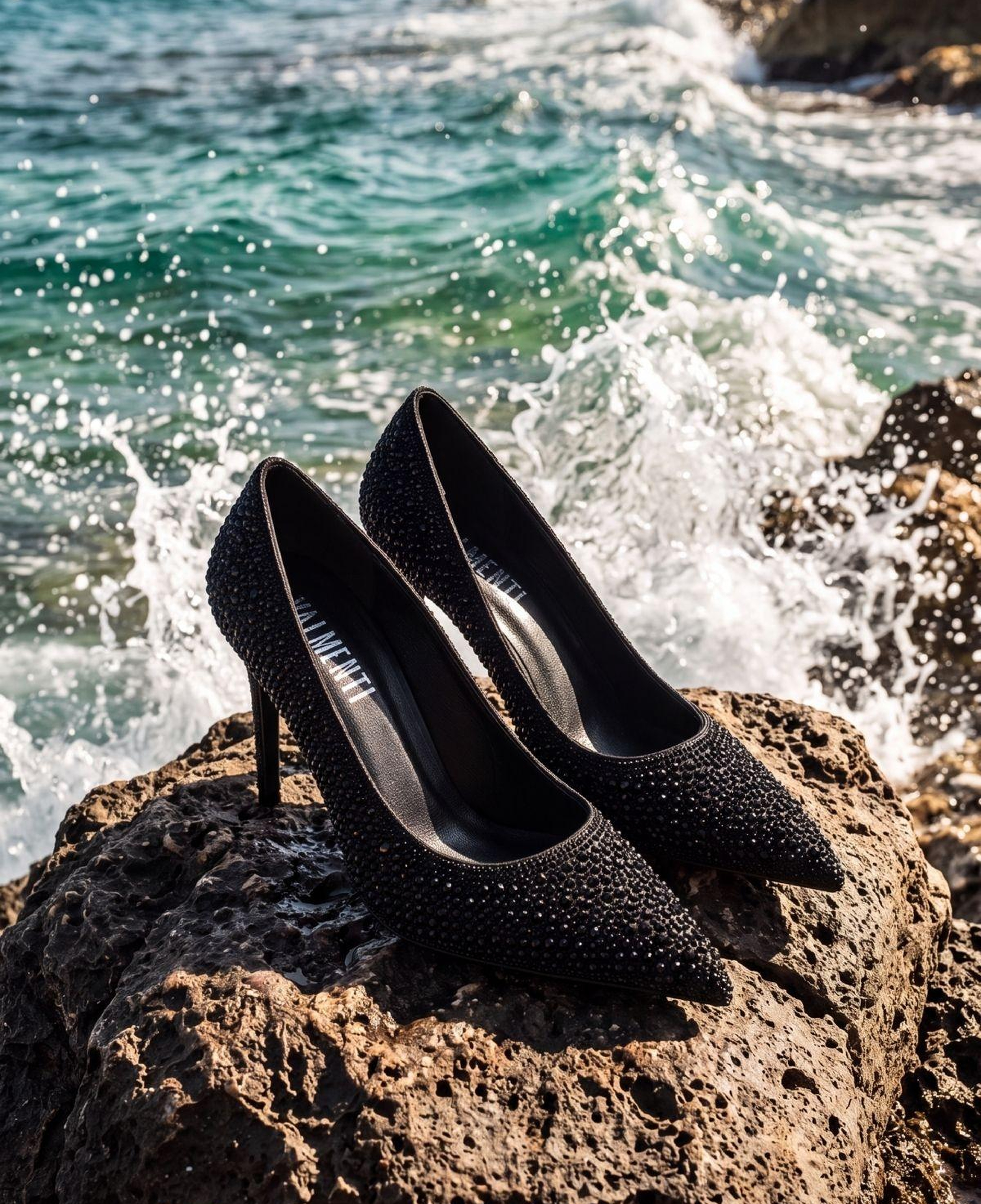 Valmenti Kadın Suni Deri Siyah Stiletto Ayakkabı