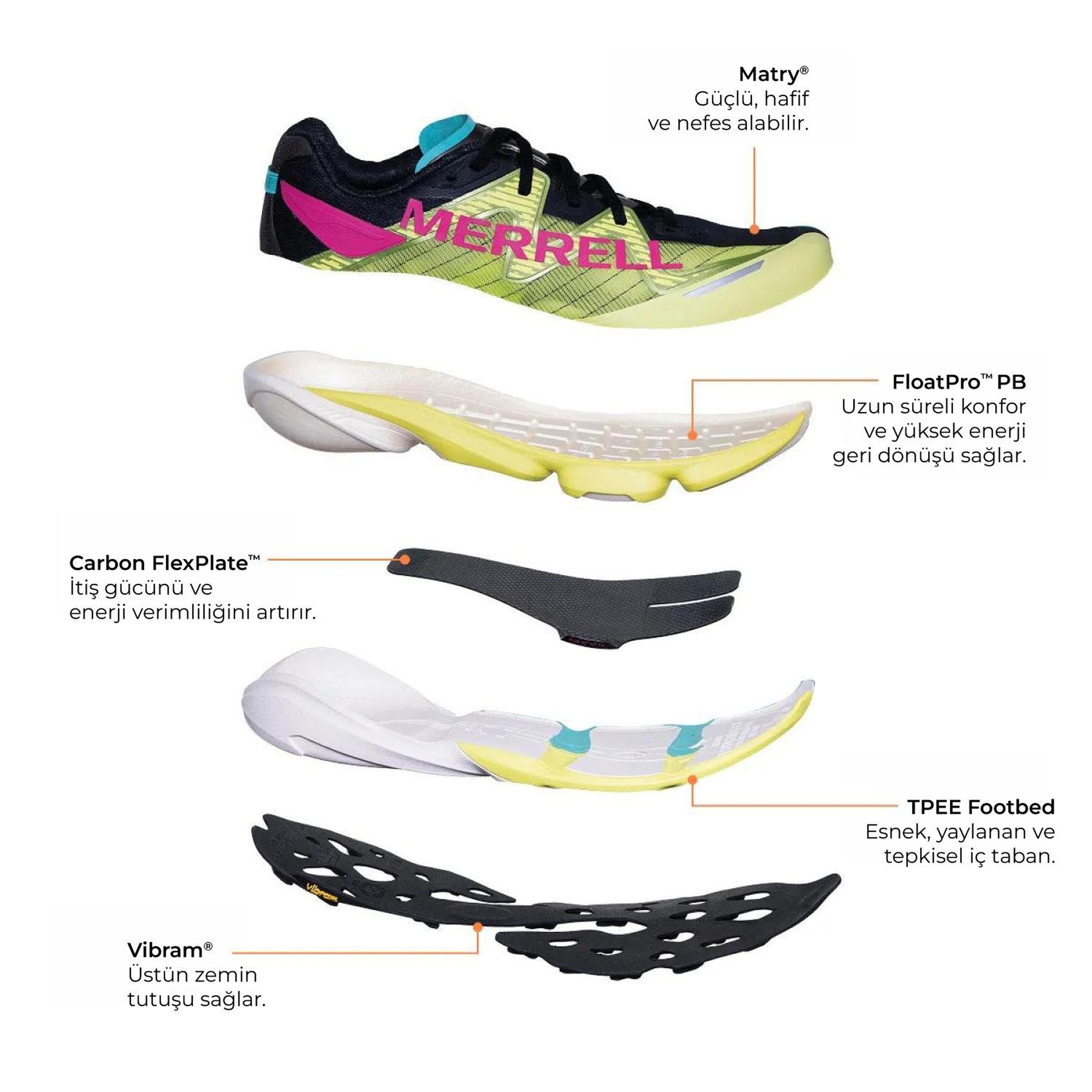 Merrell Mtl Speedarc Peak Unisex Patika Koşu Ayakkabısı