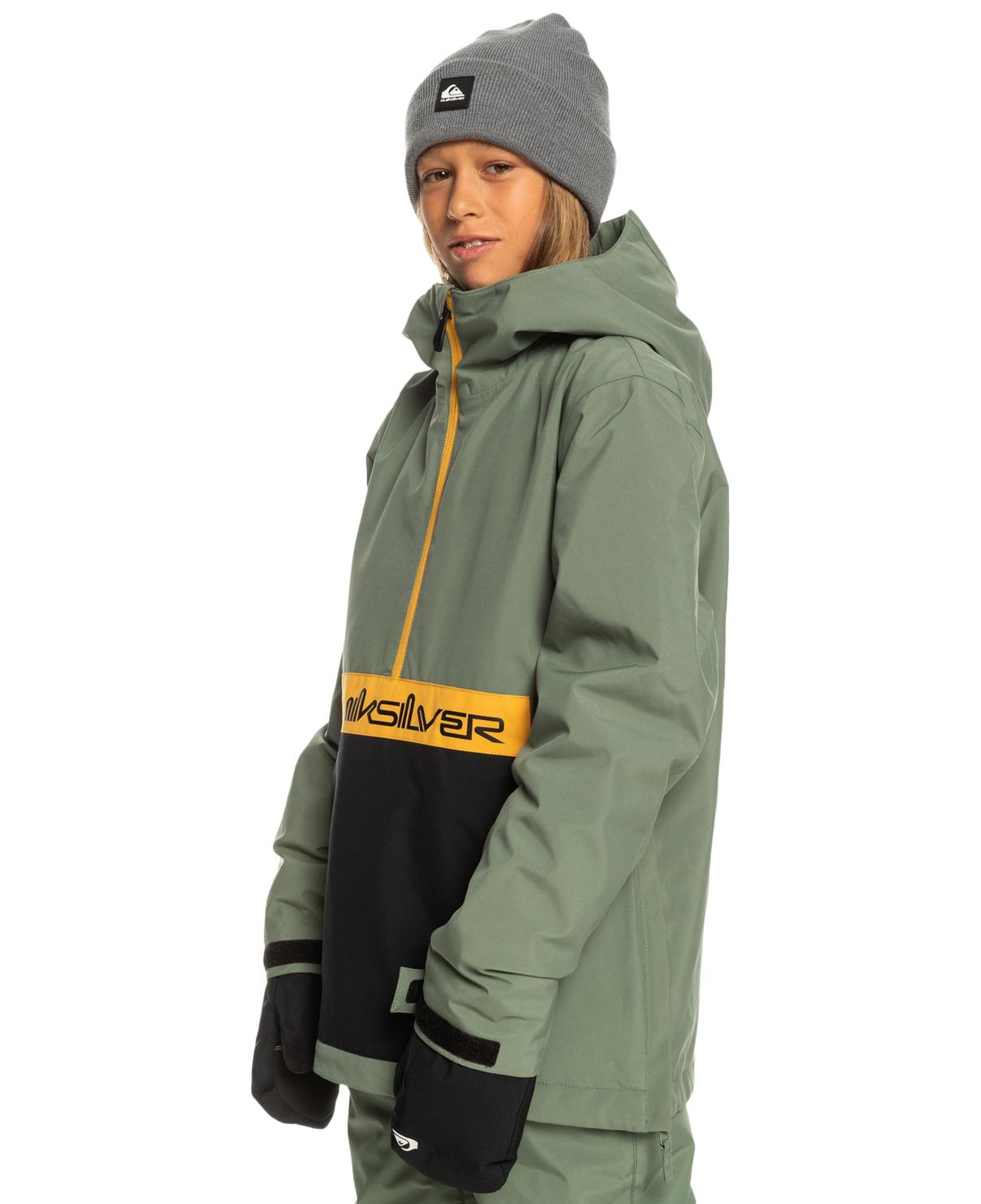 Quiksilver Steeze Youth Unisex Çocuk Yeşil Snowboard Ceketi