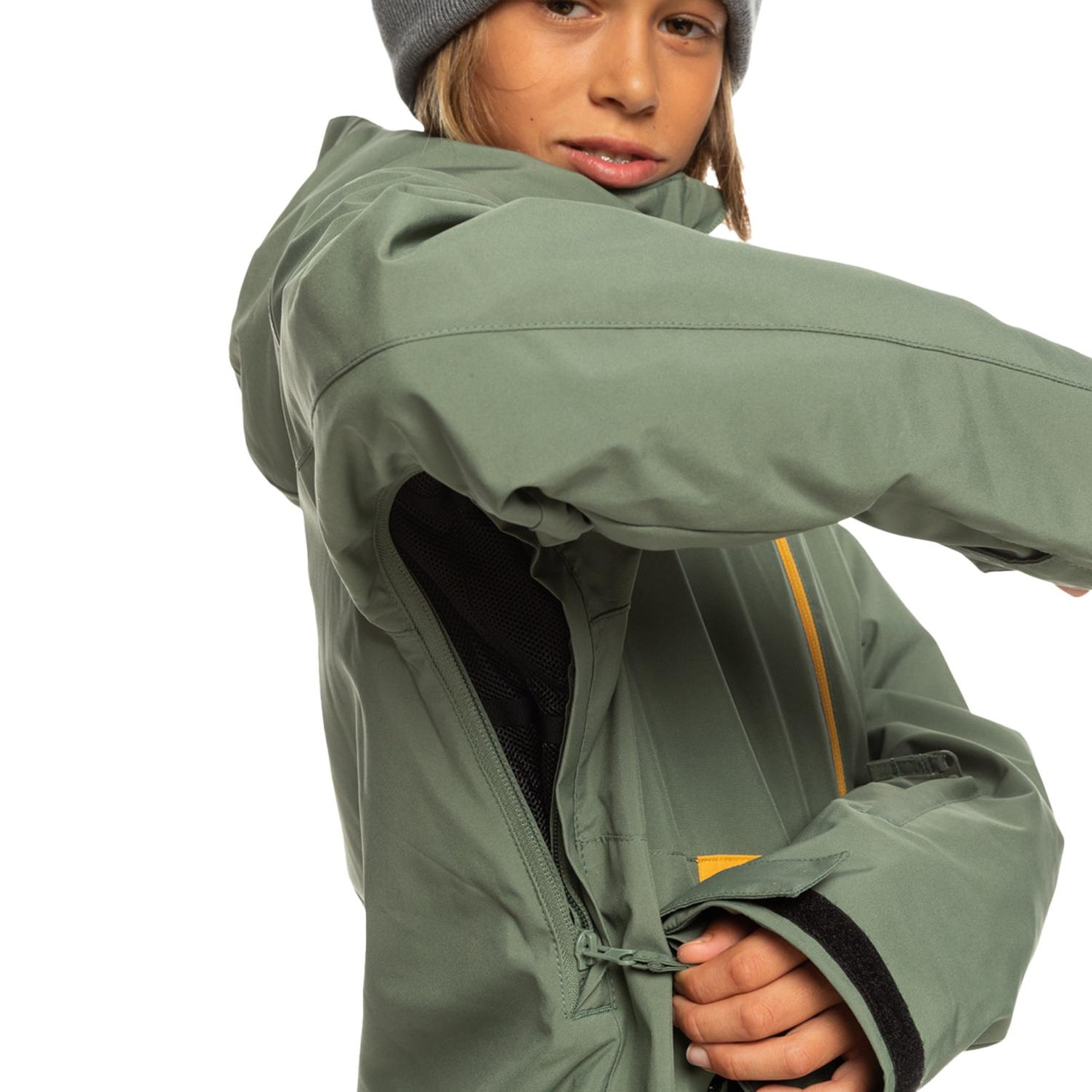 Quiksilver Steeze Youth Unisex Çocuk Yeşil Snowboard Ceketi