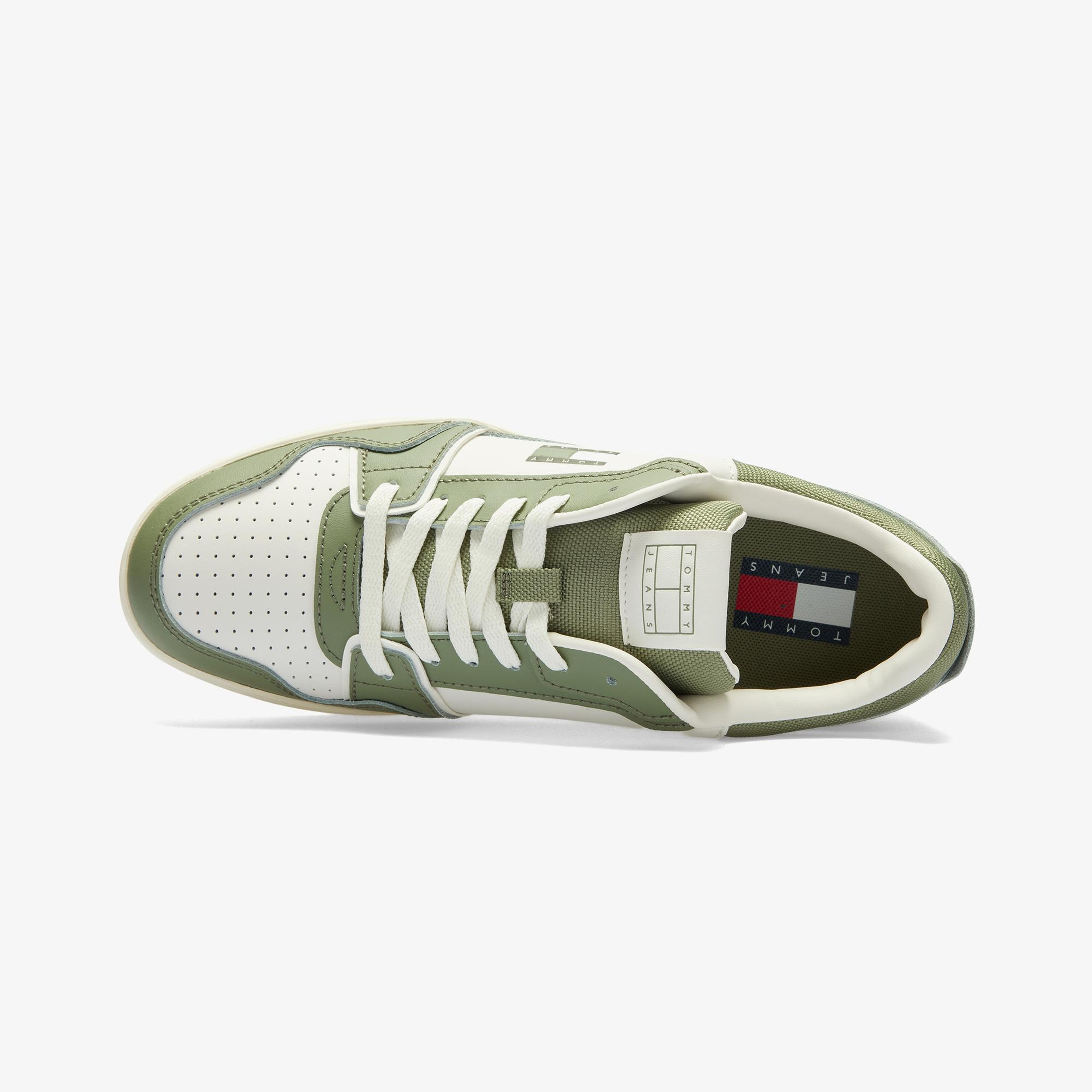 Tommy Jeans Retro Basket Erkek Yeşil Spor Ayakkabı