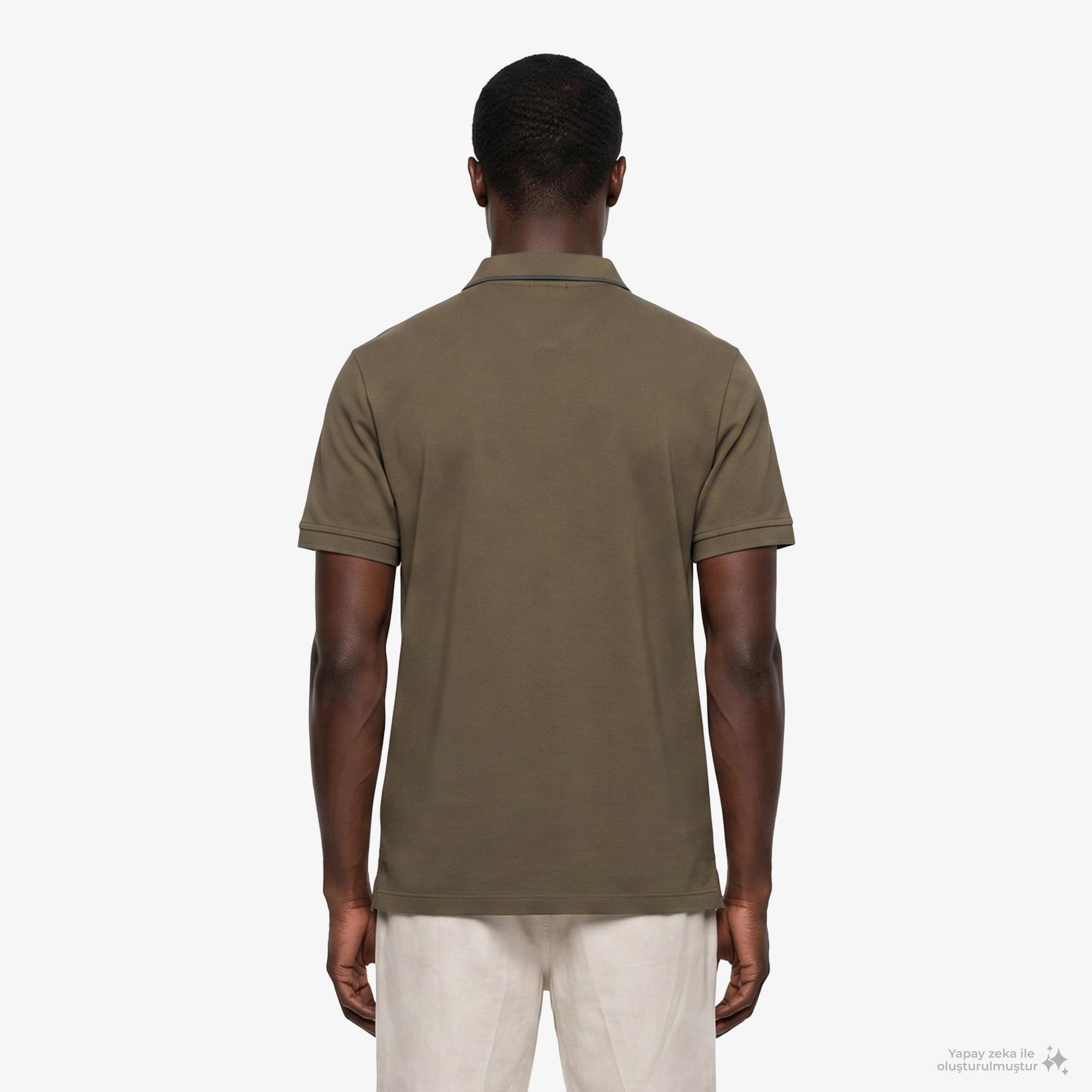 Calvin Klein Refined Pique Tipped Classic Erkek Sarı Polo