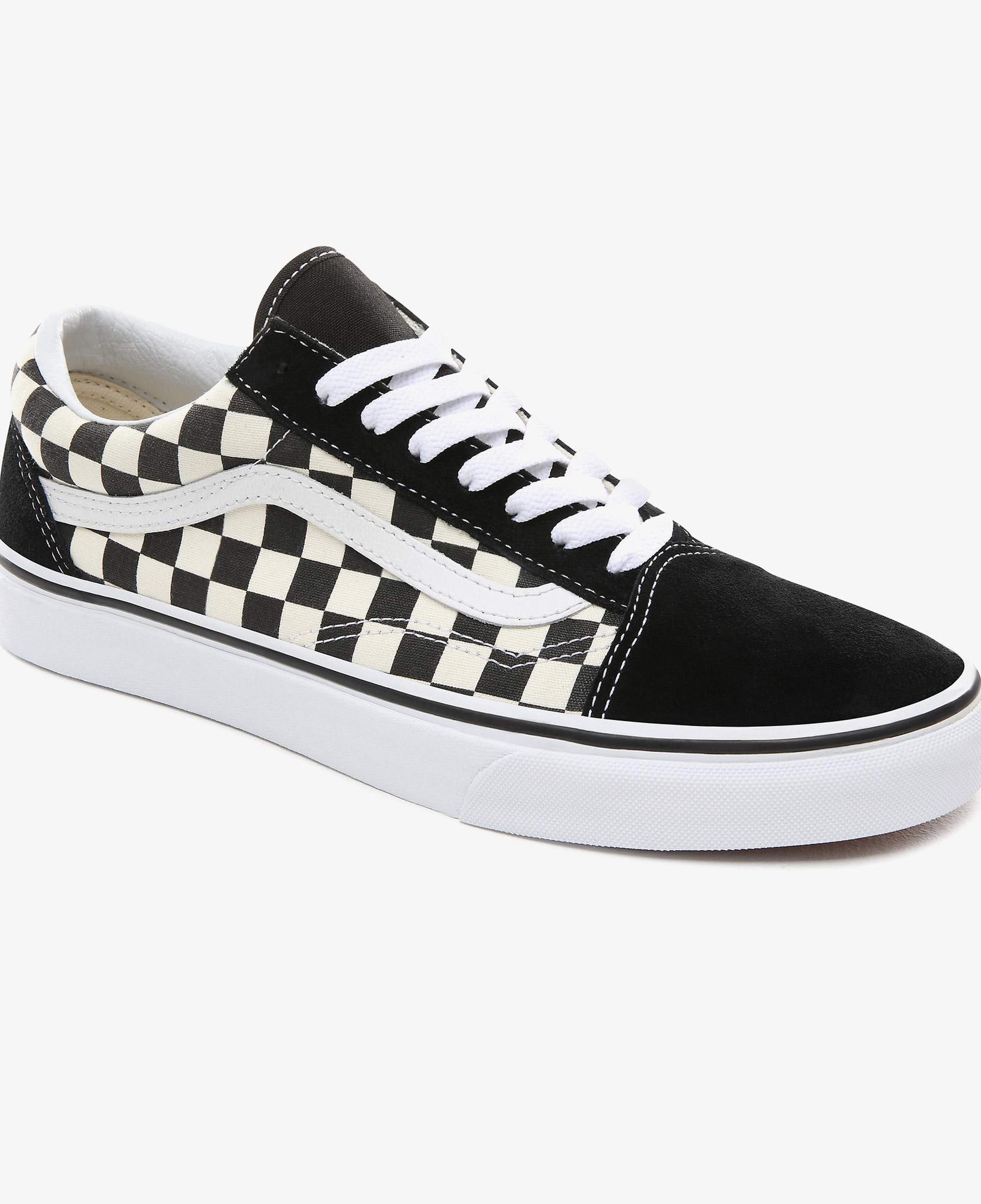 Vans  Primary Check Old Skool Siyah - Bej Unisex Sneaker