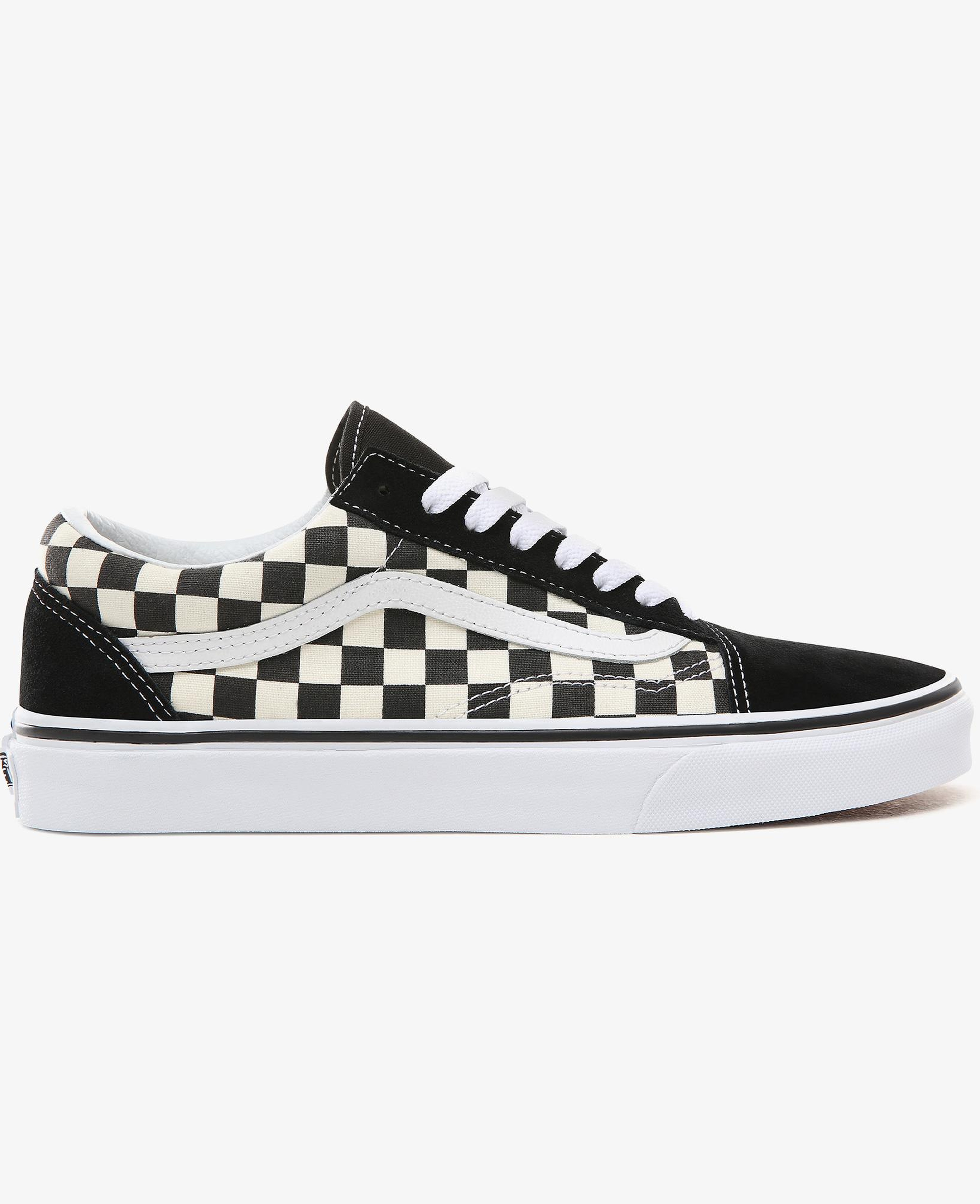Vans  Primary Check Old Skool Siyah - Bej Unisex Sneaker