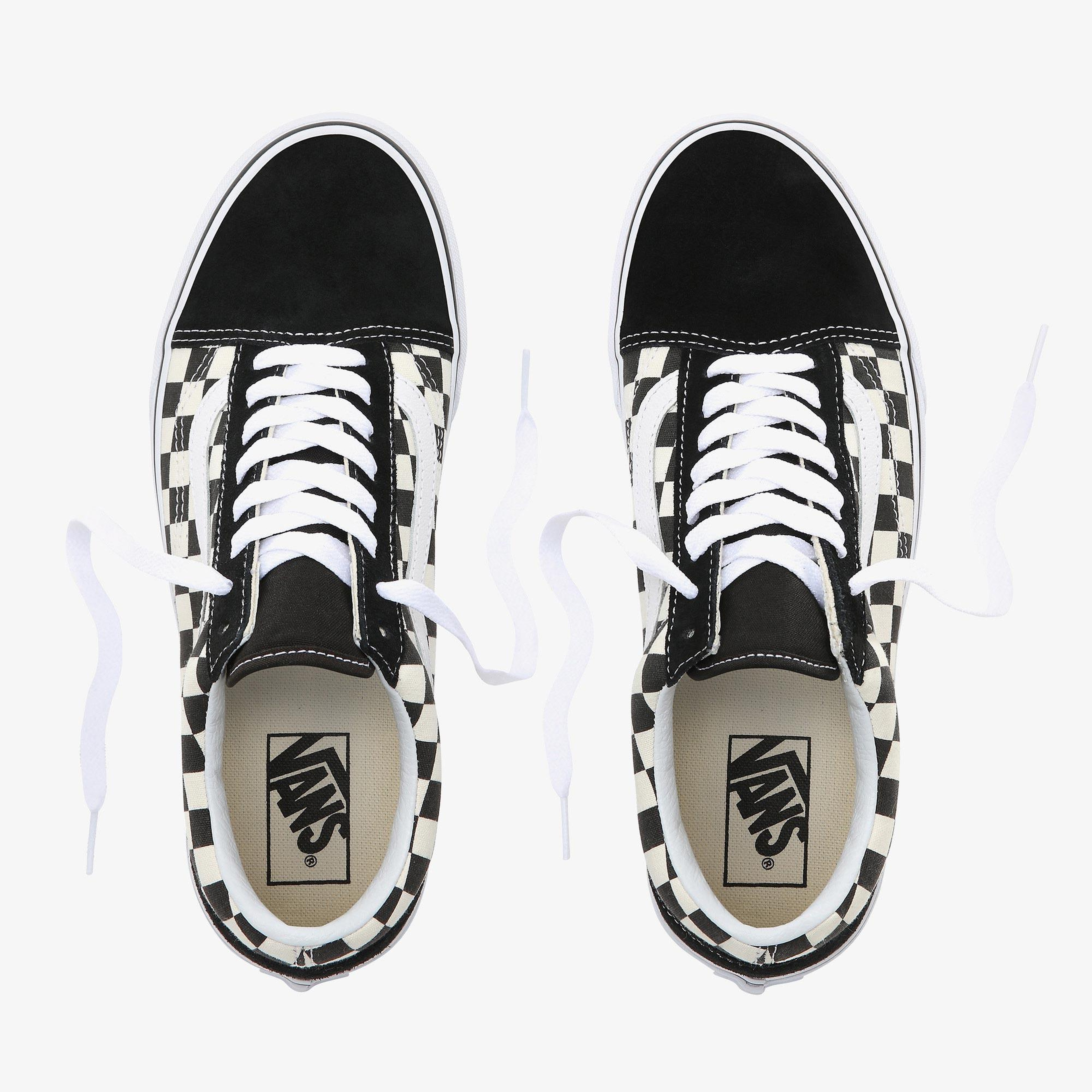 Vans Old Skool Unisex Damalı Siyah Sneaker