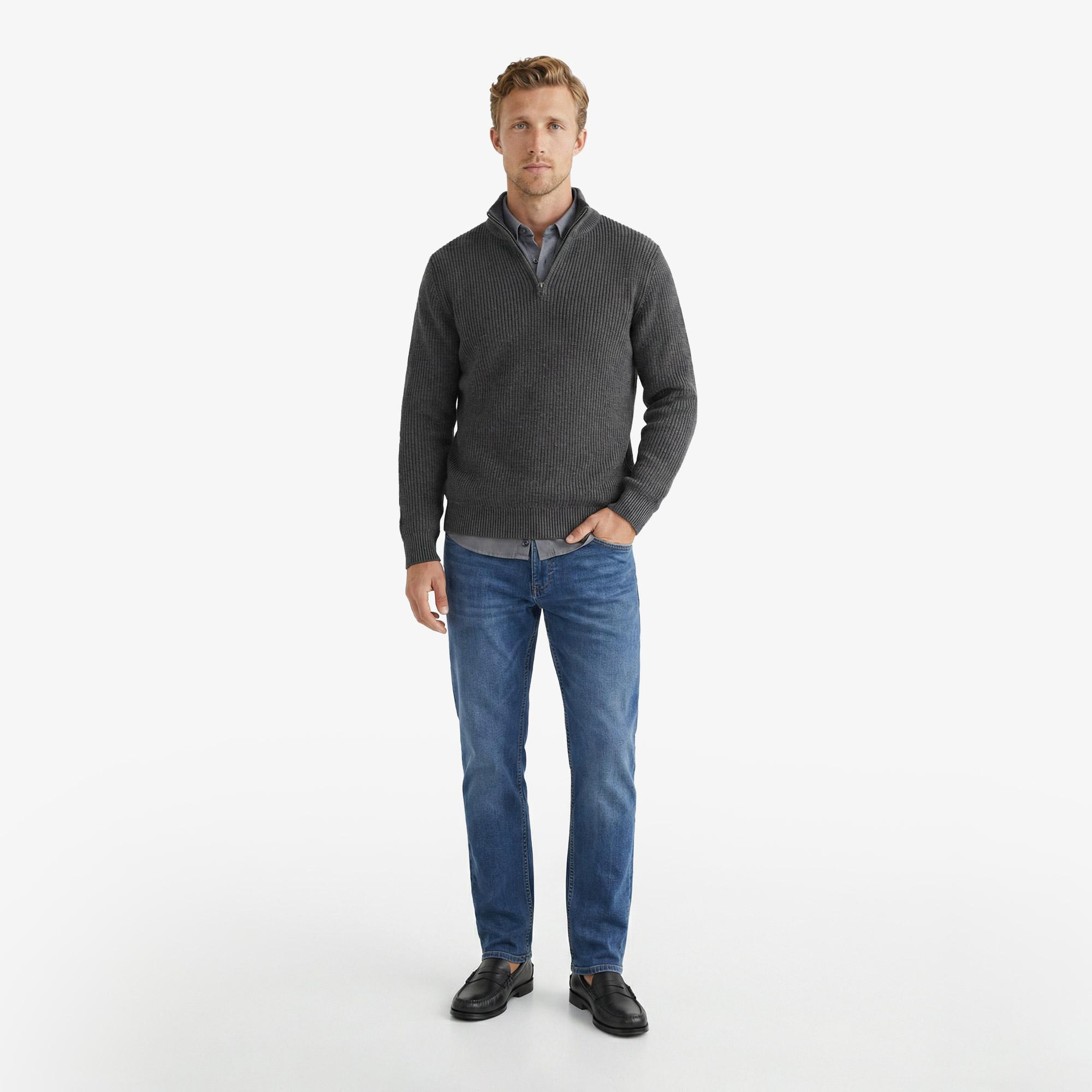 Nautica Erkek Gri Classic Fit Kazak