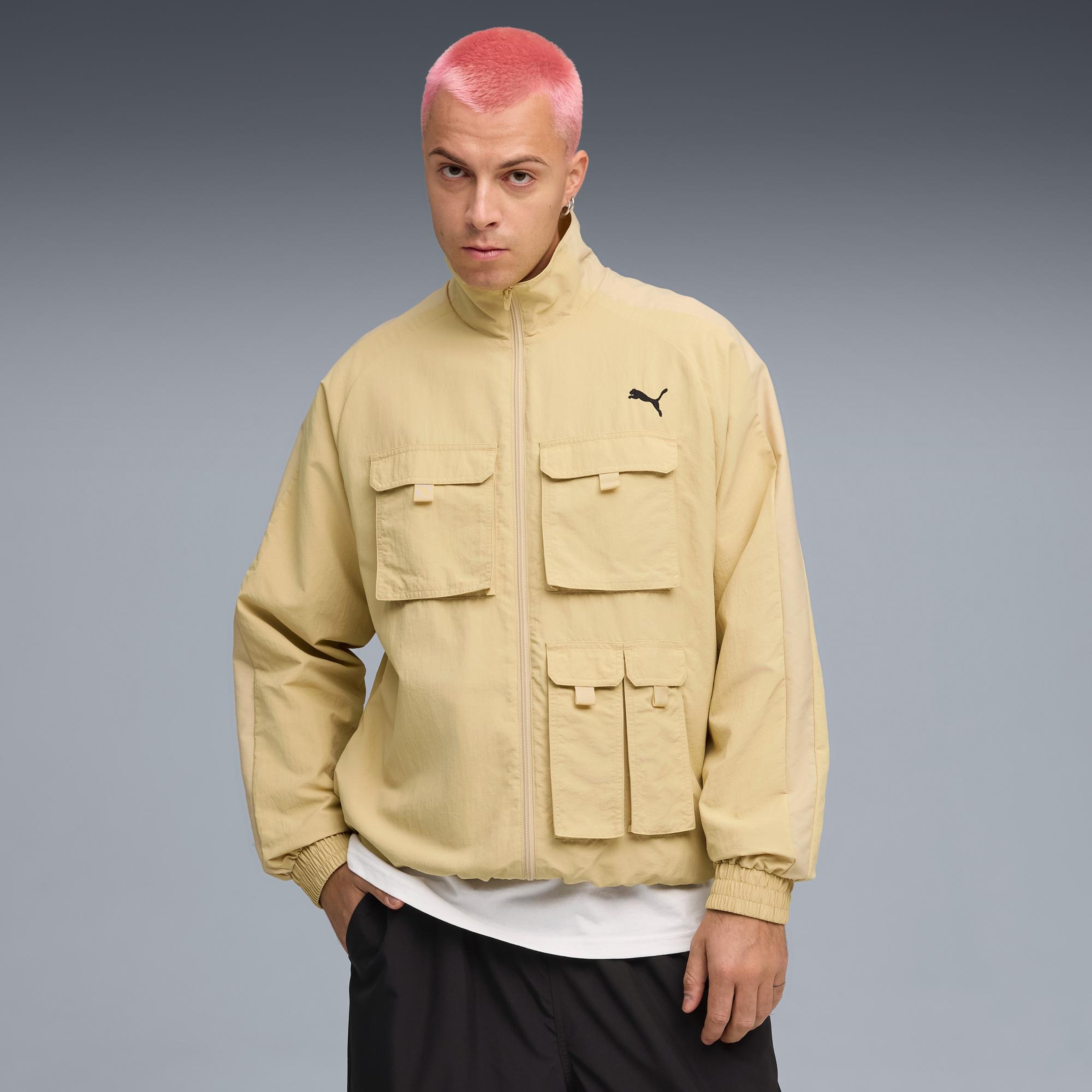 Puma T7 Cargo Track Erkek Krem Ceket
