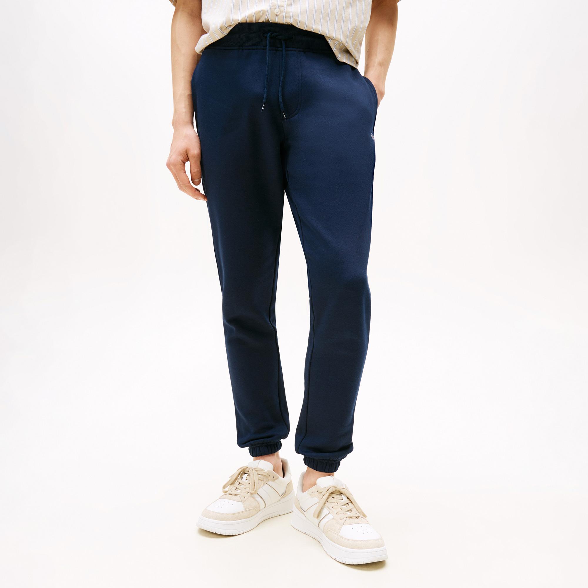 Tommy Hilfiger Jeans Slim Flag Erkek Lacivert Eşofman Altı