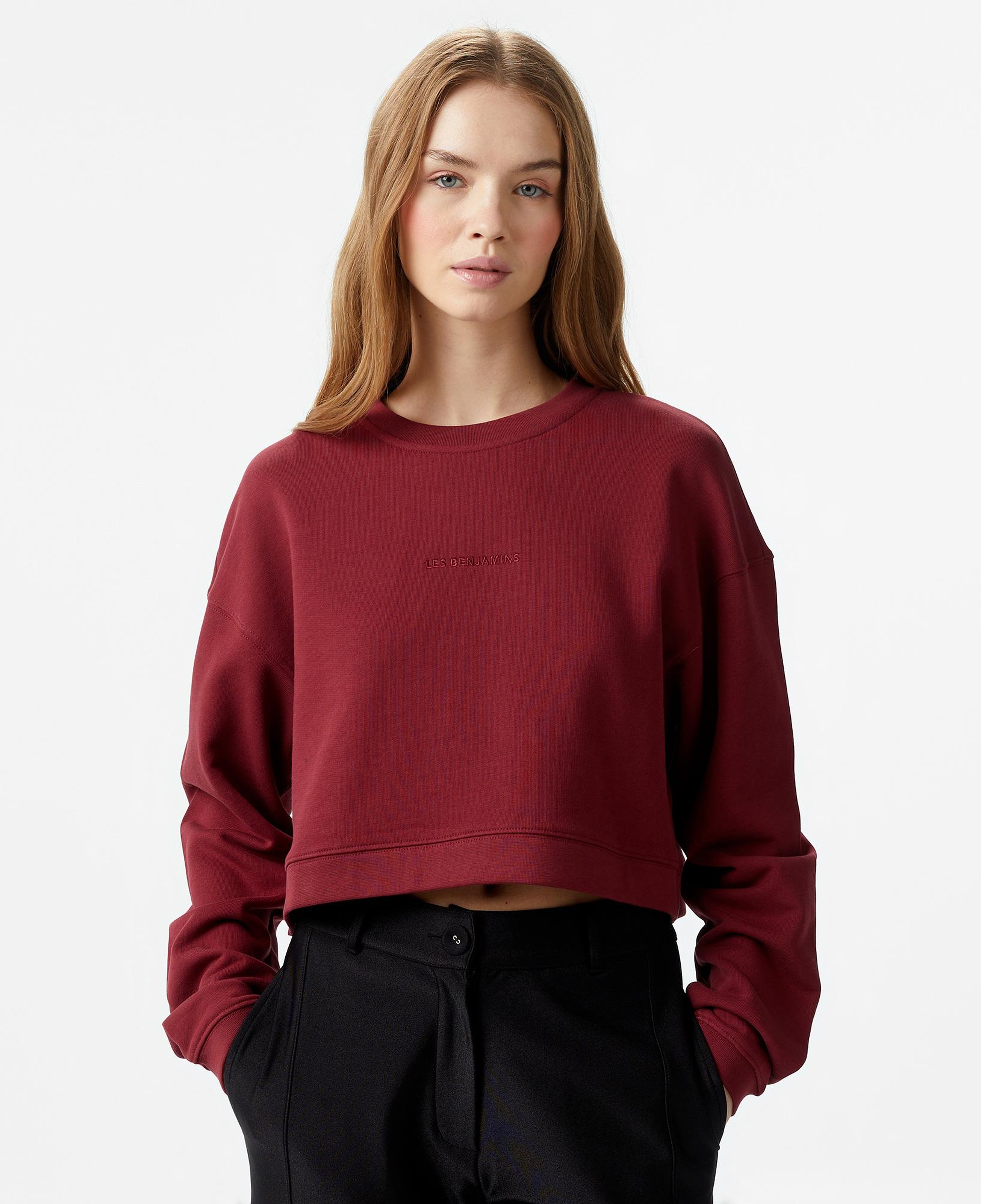 Les Benjamins 301 Kadın Bordo Sweatshirt