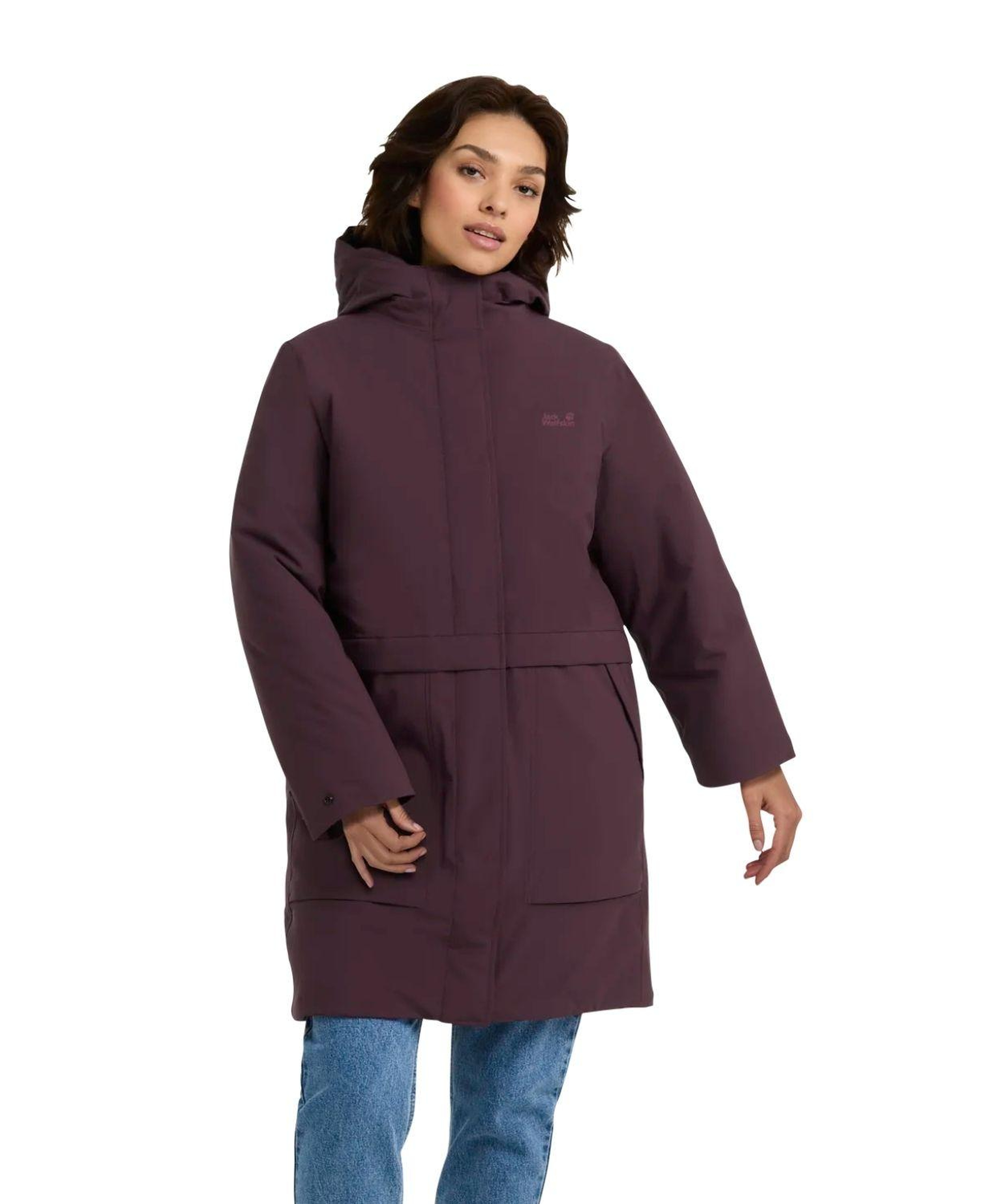 Jack Wolfskin Wintertide Kadın Mor Outdoor Ceketi