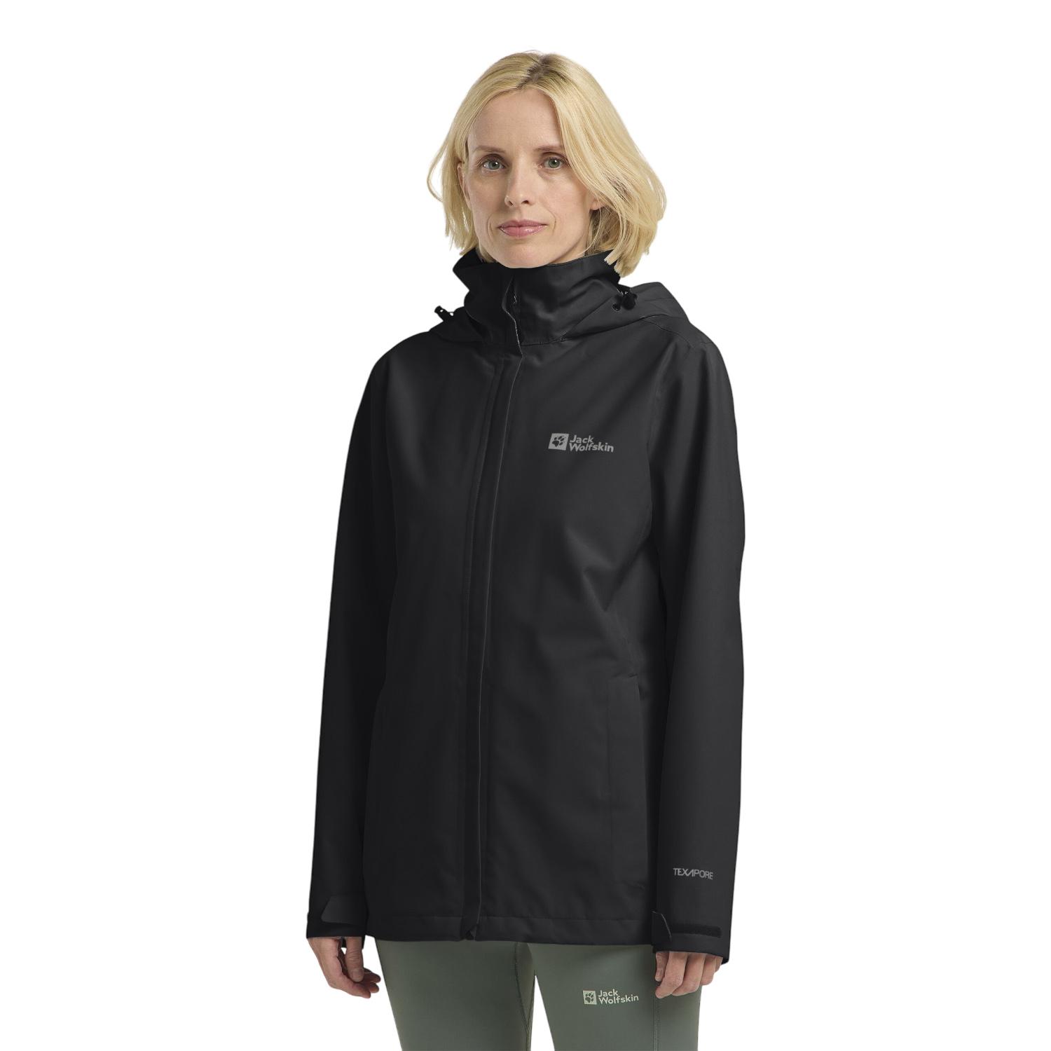 Jack Wolfskin Trailtime 2L Kadın Siyah Outdoor Ceketi