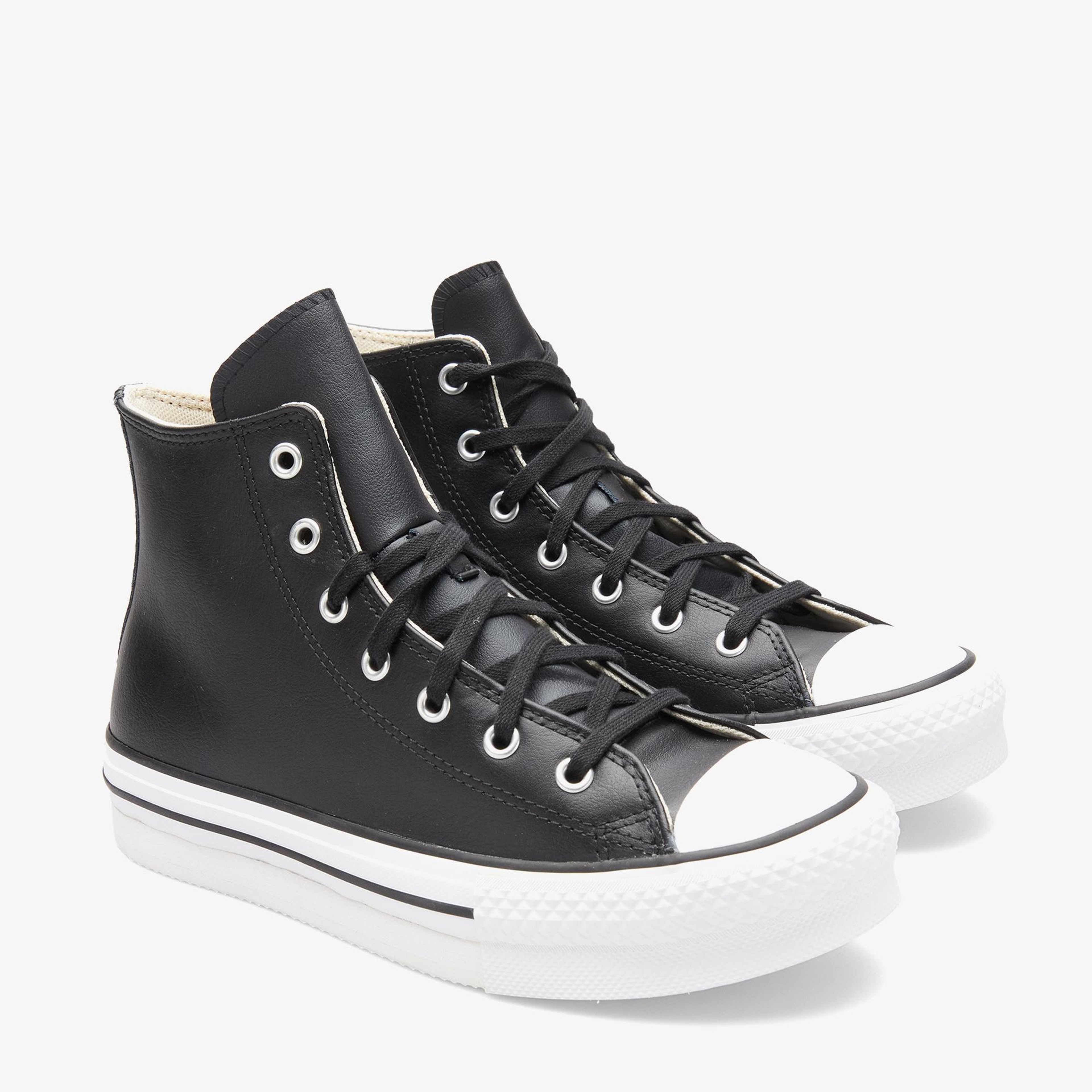 Converse Chuck Taylor All Star EVA Lift Genç Siyah Deri Sneaker