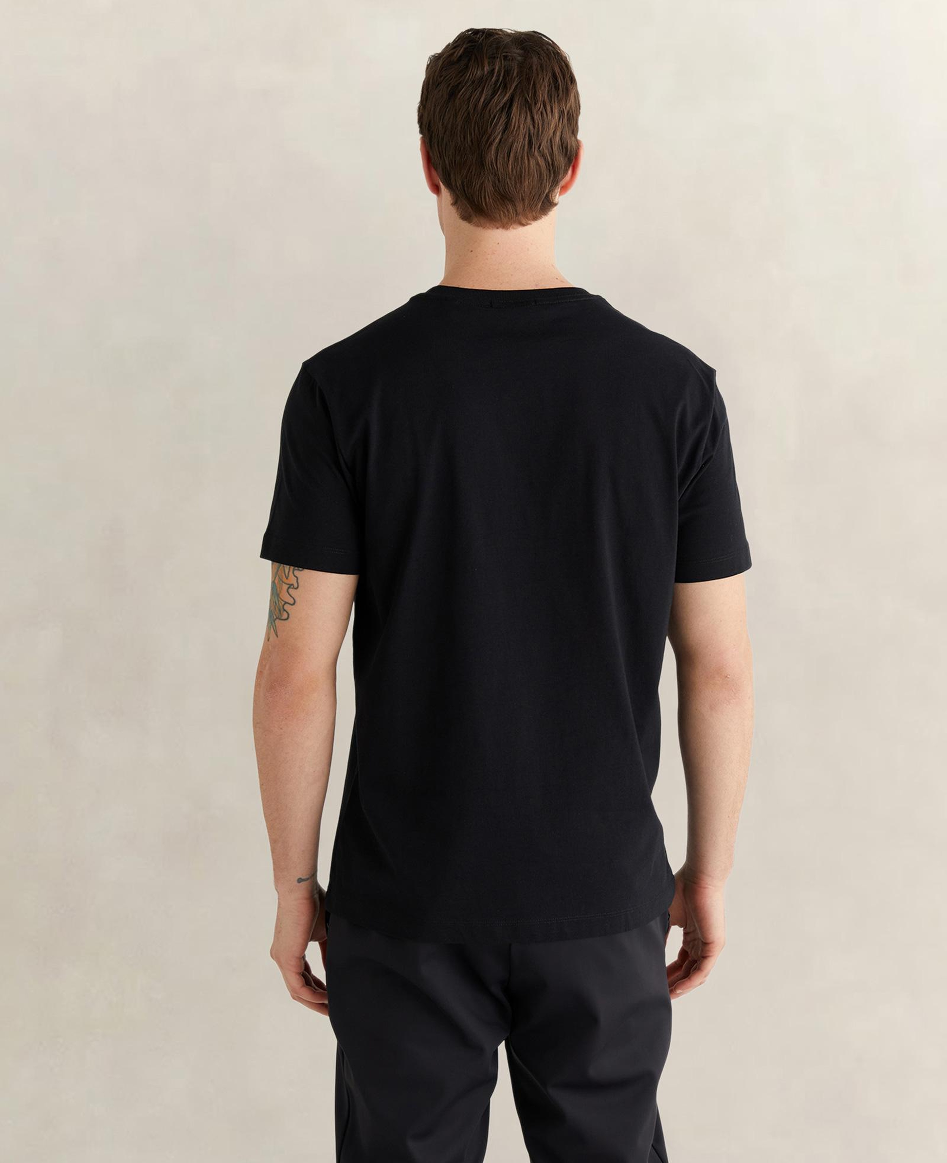 GANT Erkek Siyah Bisiklet Yaka Regular Fit Logolu T-Shirt