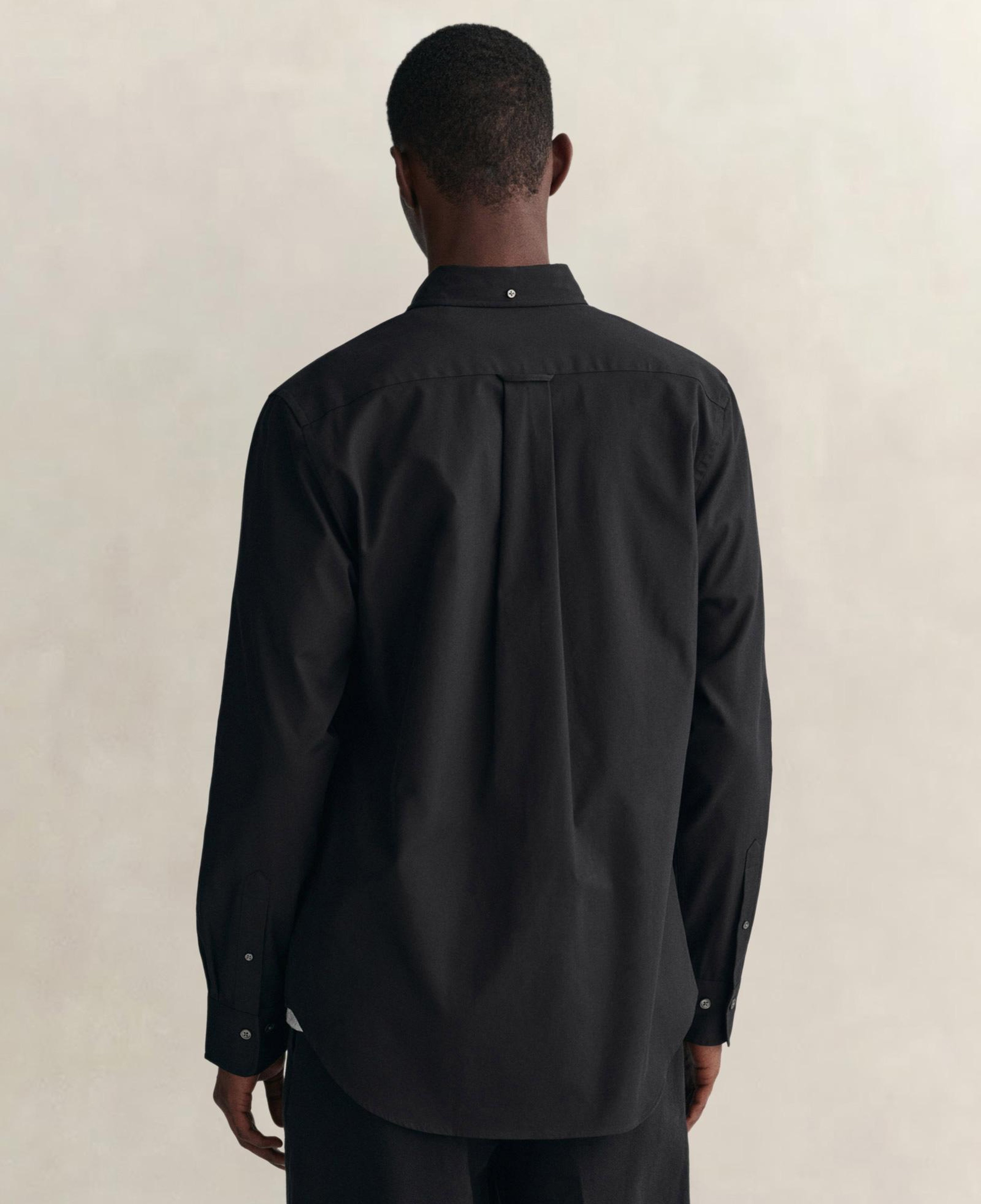 GANT Erkek Siyah Regular Fit Düğmeli Yaka Oxford Gömlek