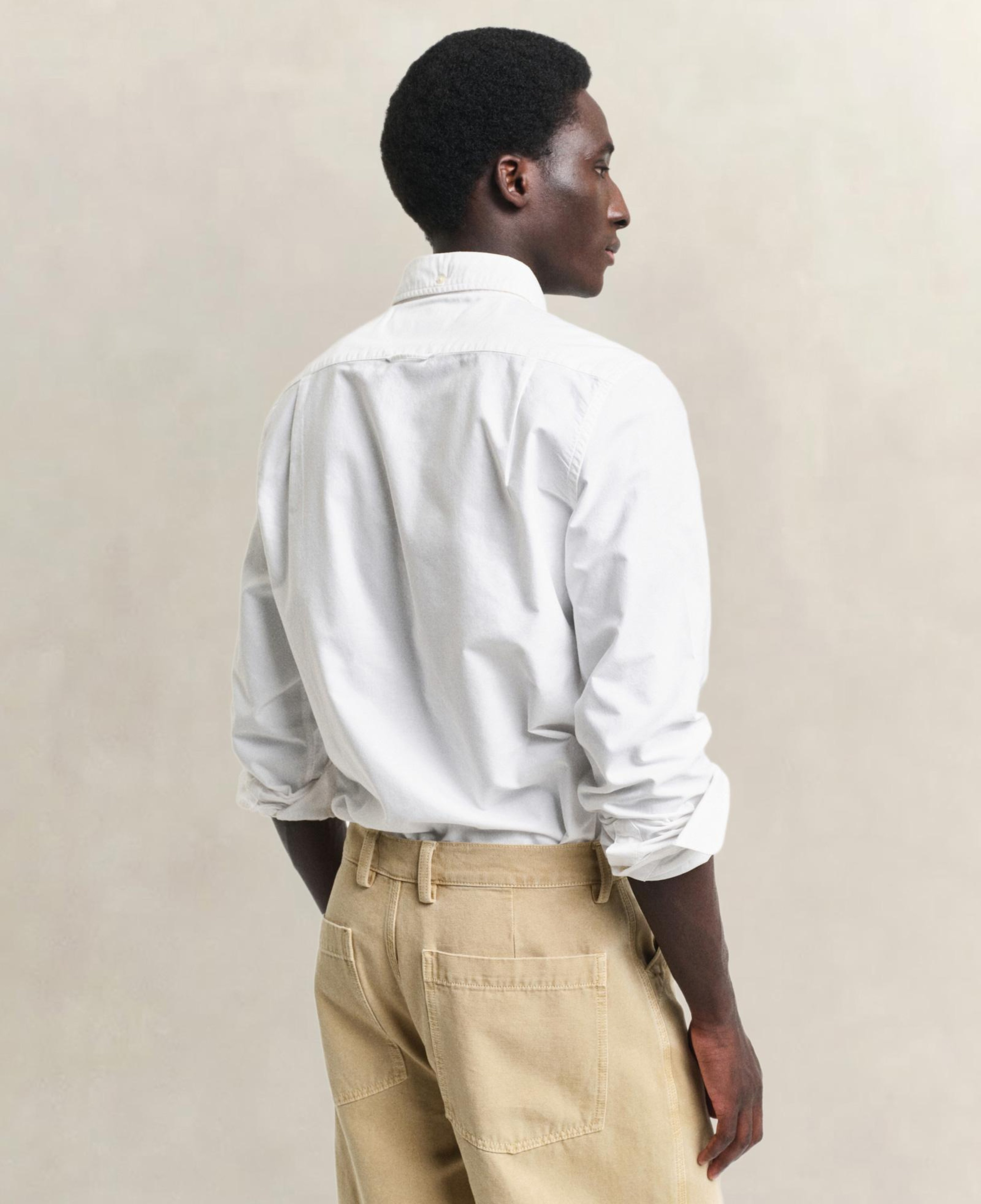 GANT Erkek Beyaz Slim Fit Klasik Yaka Oxford Gömlek