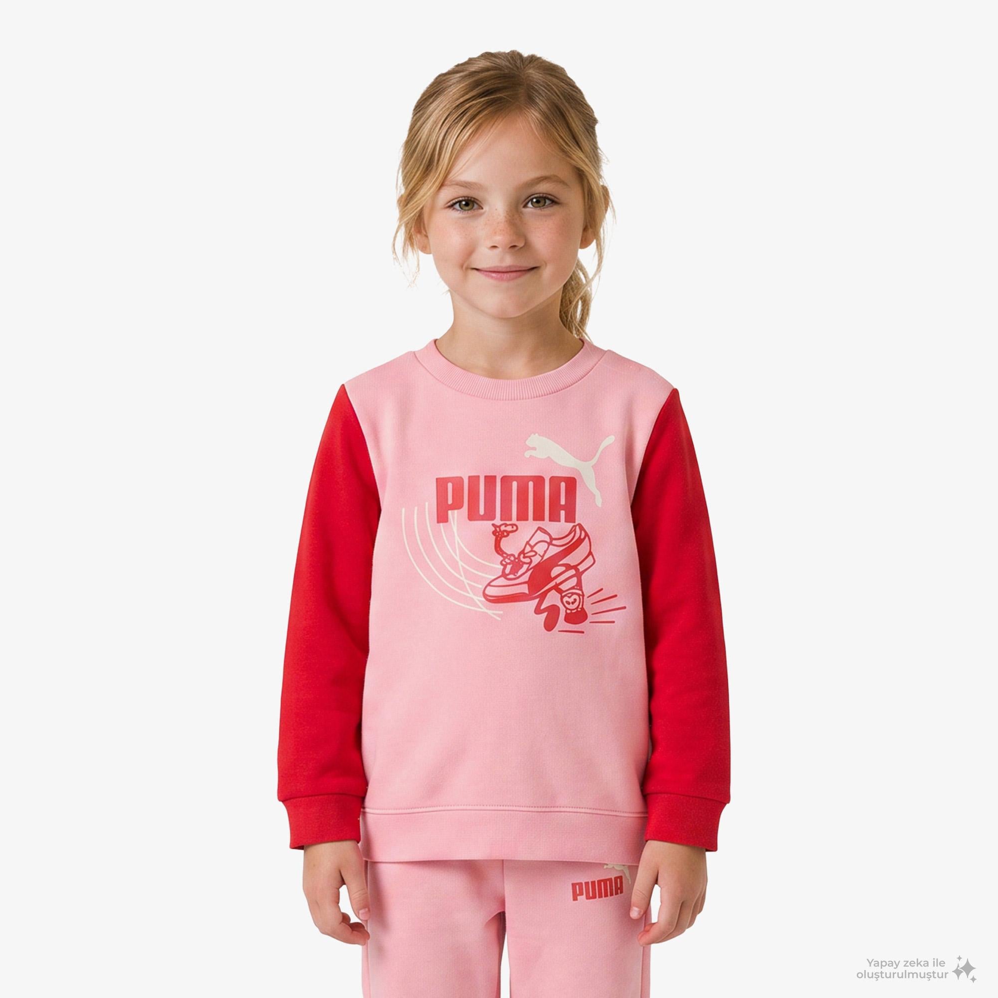 Puma Minicats Little Runners Çocuk Pembe Eşofman Takımı