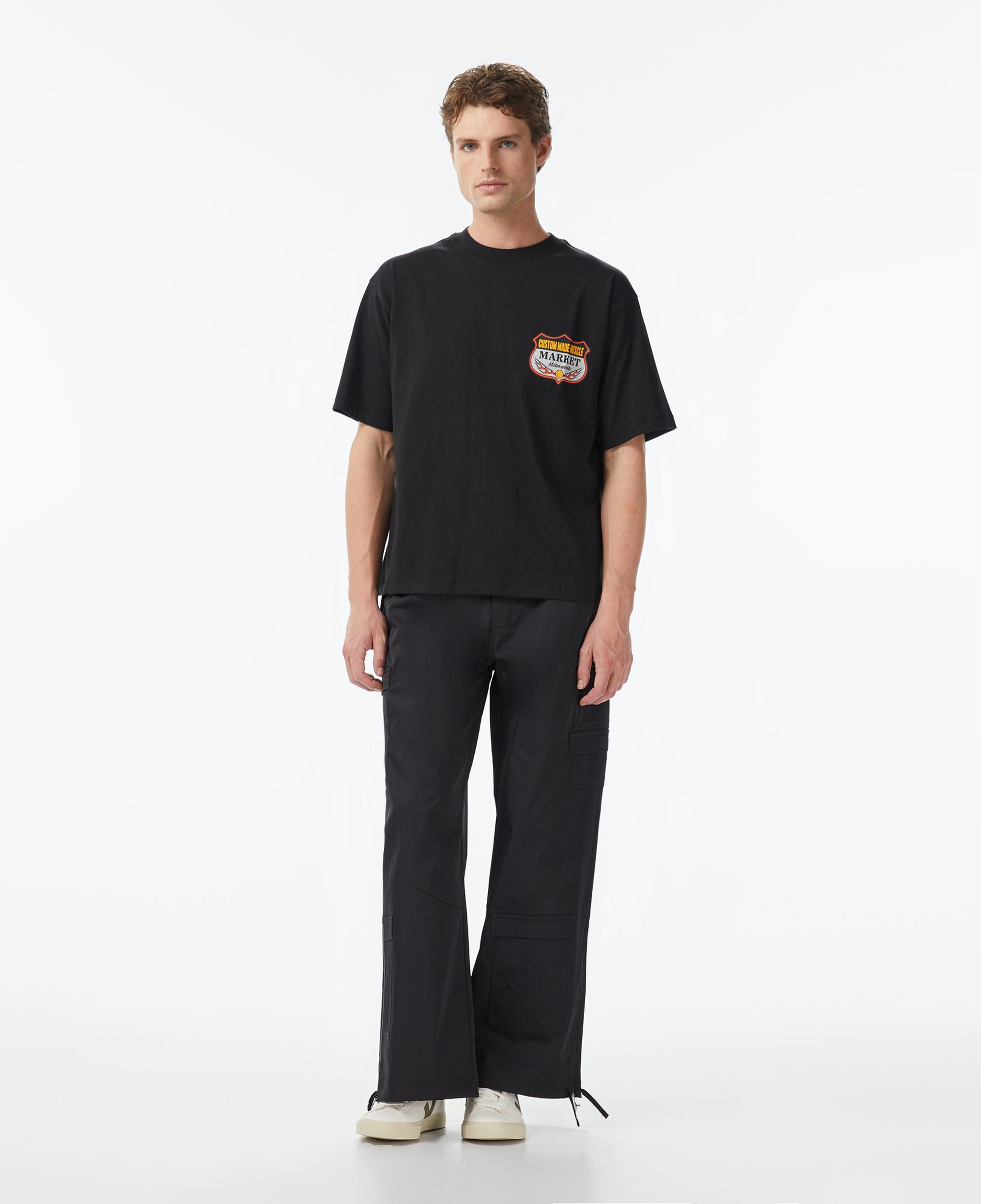 Market Smiley Burnt Rubber Erkek Gri T-Shirt