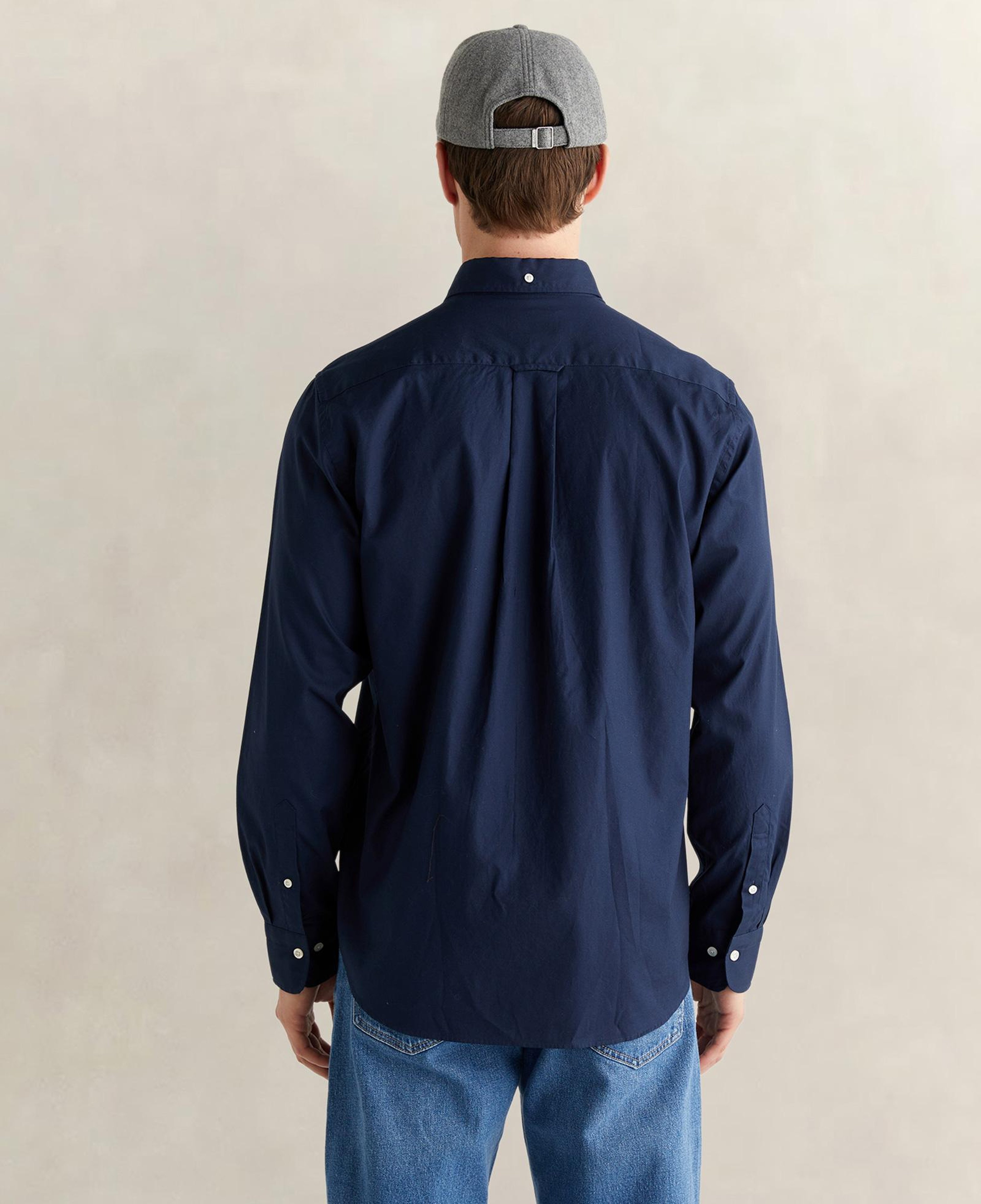 GANT Erkek Lacivert Regular Fit Düğmeli Yaka Oxford Gömlek